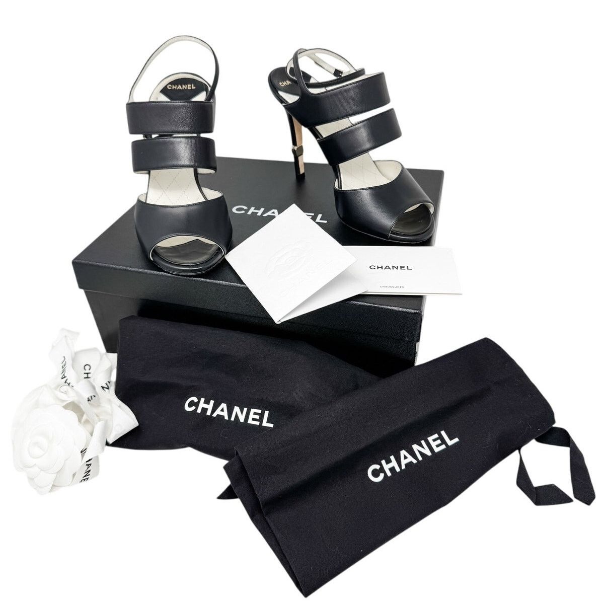 Chanel Chanel Classic CC Logo Ankle Strap Sandals size 38C US7 Size US 8 / IT 38 - 2 Thumbnail