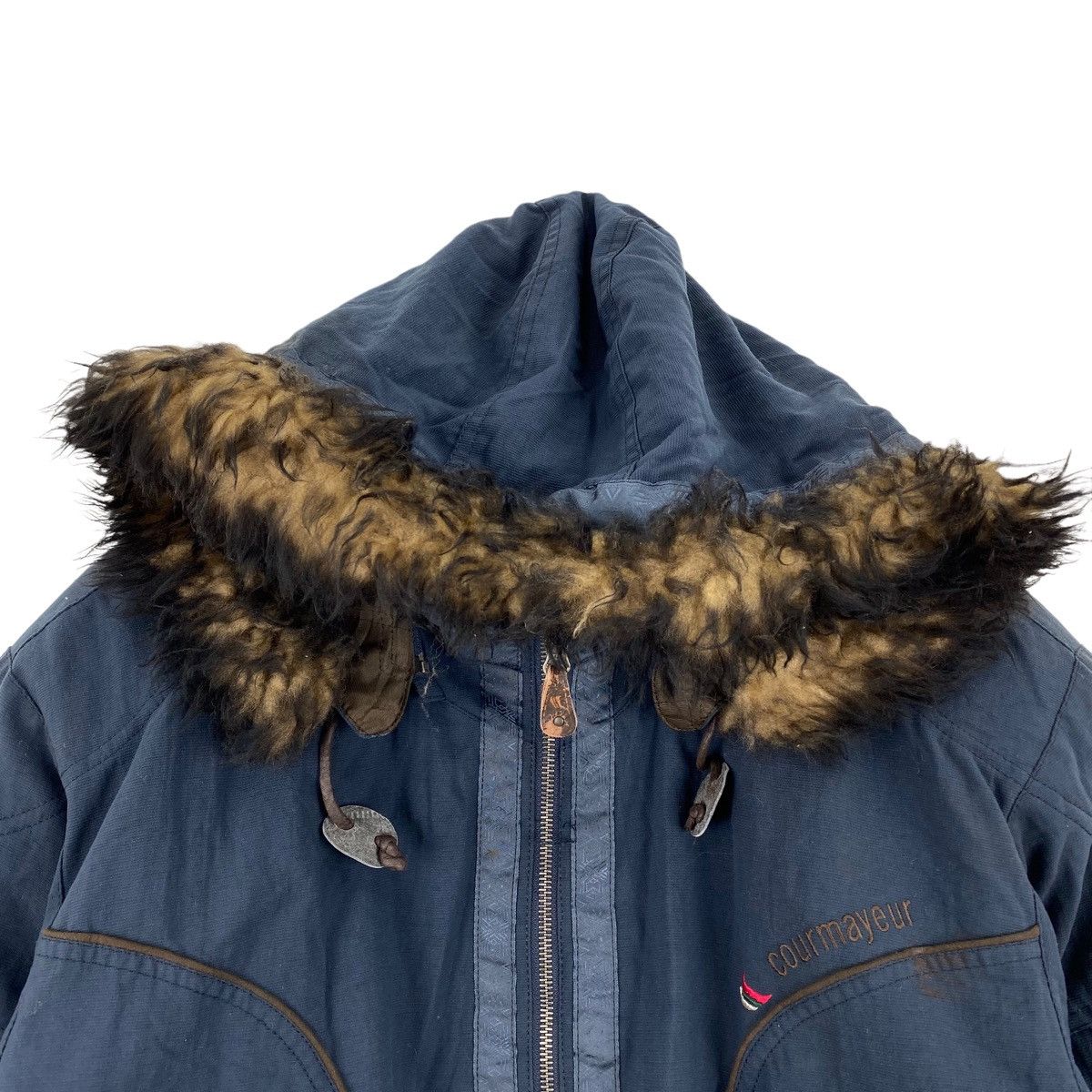 Japanese Brand COURMAYEUR Japan Winter Ski Surf Hooded Short Navy Bomber Size US L / EU 52-54 / 3 - 2 Thumbnail