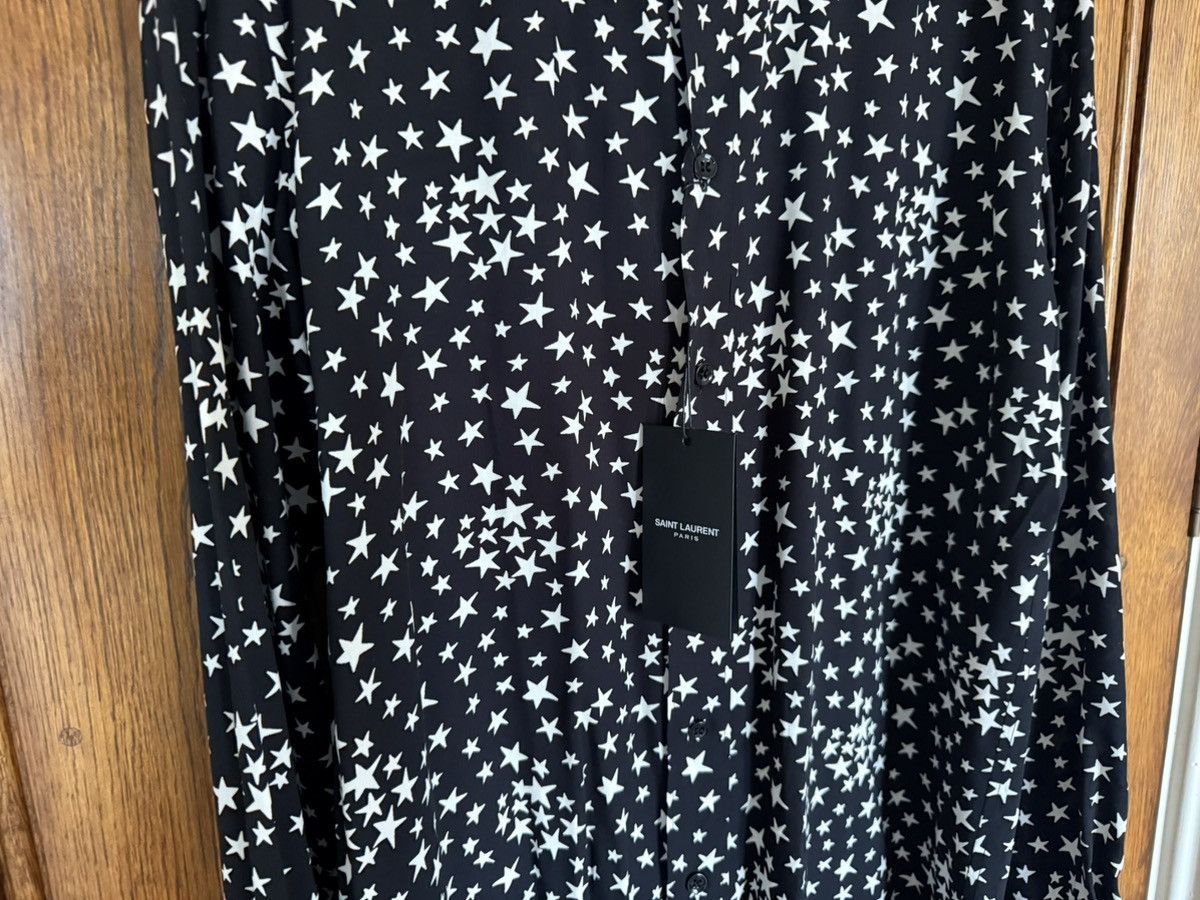 Saint Laurent Paris FW16 Saint Laurent black white star shirt 41 BNWT Hedi grail Size US L / EU 52-54 / 3 - 12 Thumbnail