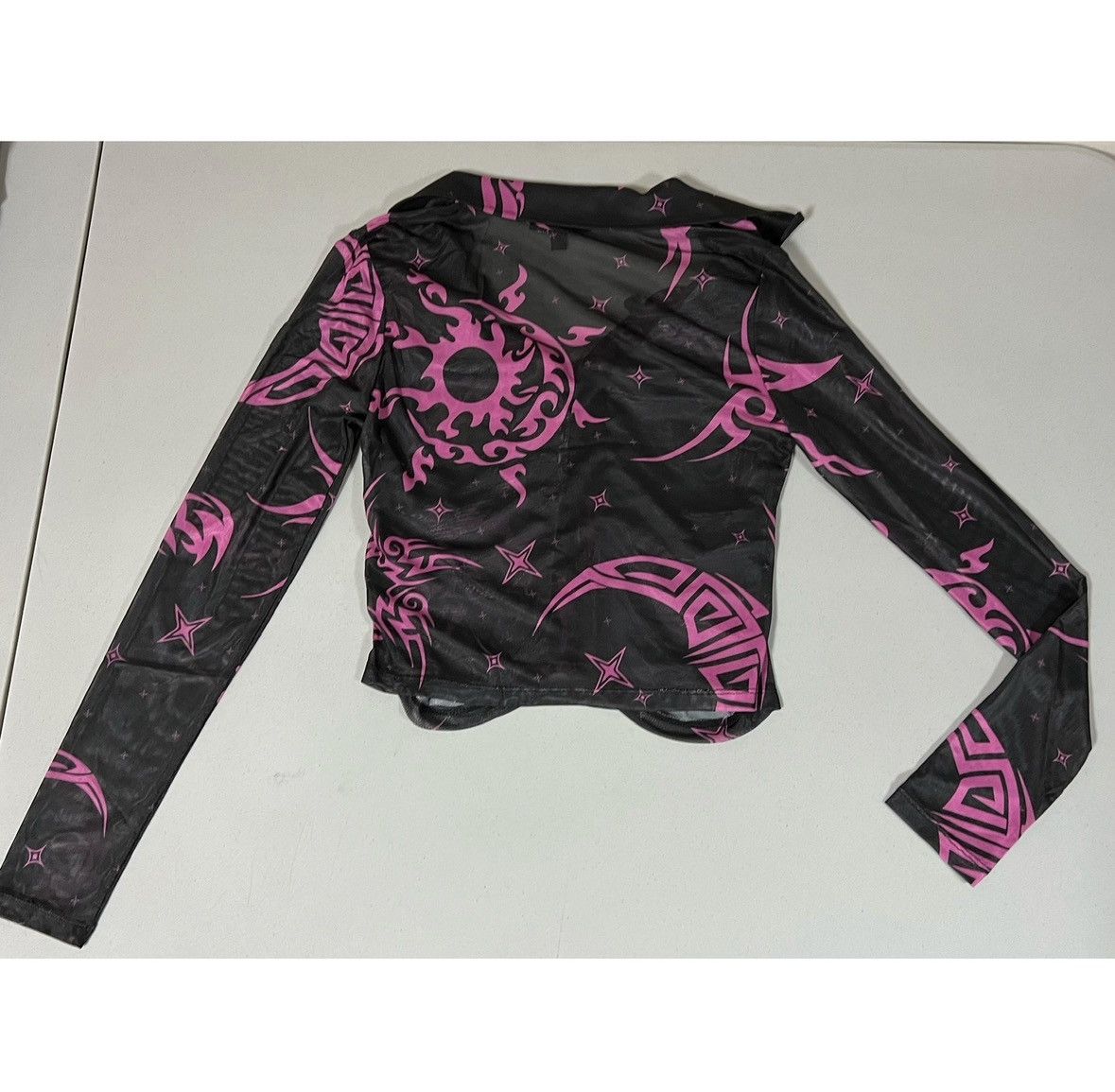 Dolls Kill Horoscopez ‘Cosmic Ink’ Mesh Tattoo Shirt Top Blouse Size M🎀 Size M / US 6-8 / IT 42-44 - 3 Thumbnail