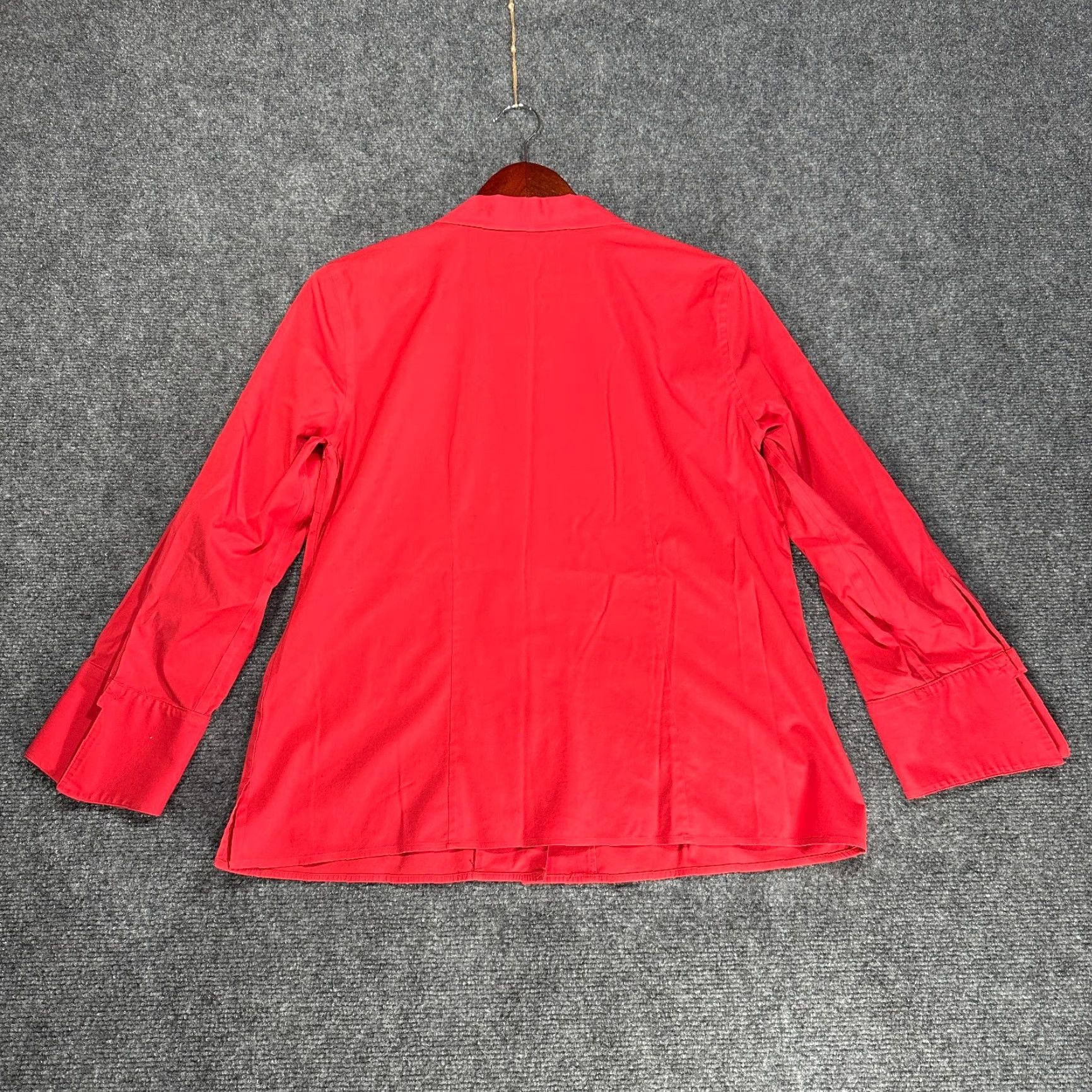 Talbots Talbots Shirt Womens 10 Red Cotton Stretch Button Up Blouse Wrinkle Resistant Size L / US 10 / IT 46 - 7 Thumbnail