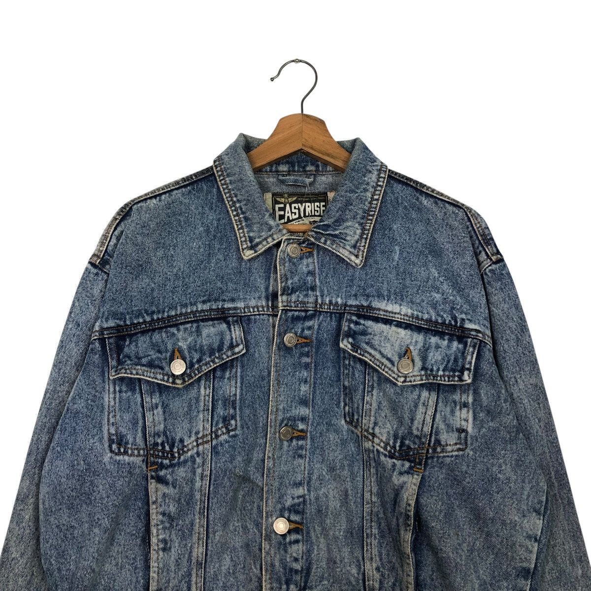 Japanese Brand 🔥VINTAGE BIKER DENIM JACKET EASY RIDE ACID ISSEY MIYAKE Size US L / EU 52-54 / 3 - 5 Thumbnail