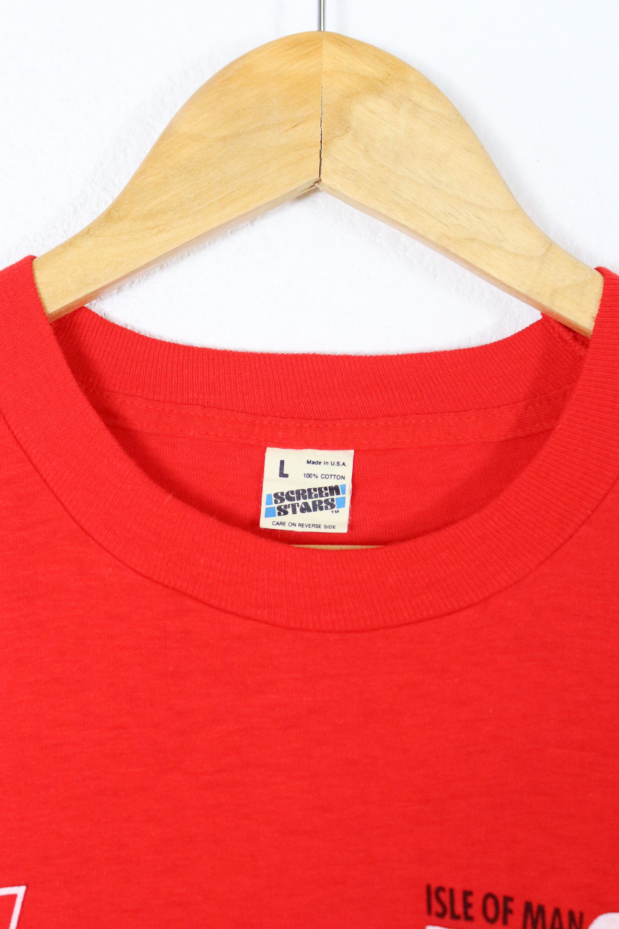 Vintage Vintage Isle of Man 1ST 84 Kawasaki Racing Tee T-shirt USA Size L / US 10 / IT 46 - 3 Thumbnail