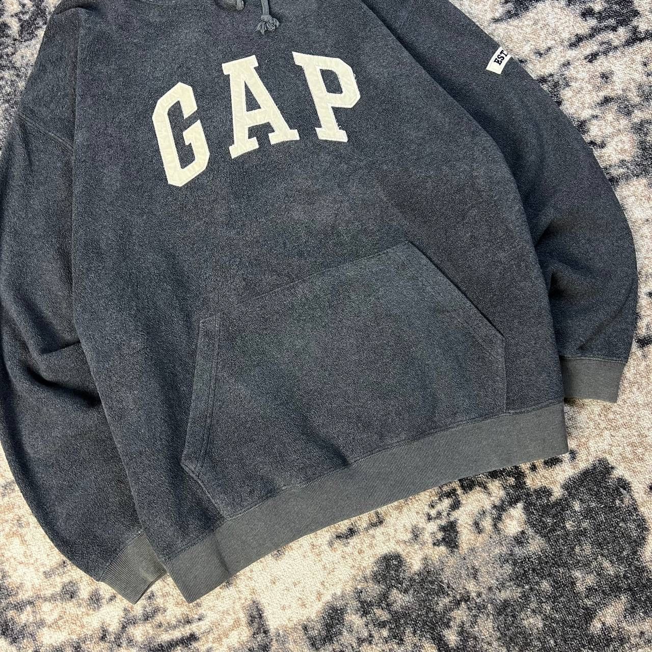 Gap Gap Vintage Y2K Big Logo Oversized Fit Fleece Hoodie Size US XL / EU 56 / 4 - 3 Thumbnail