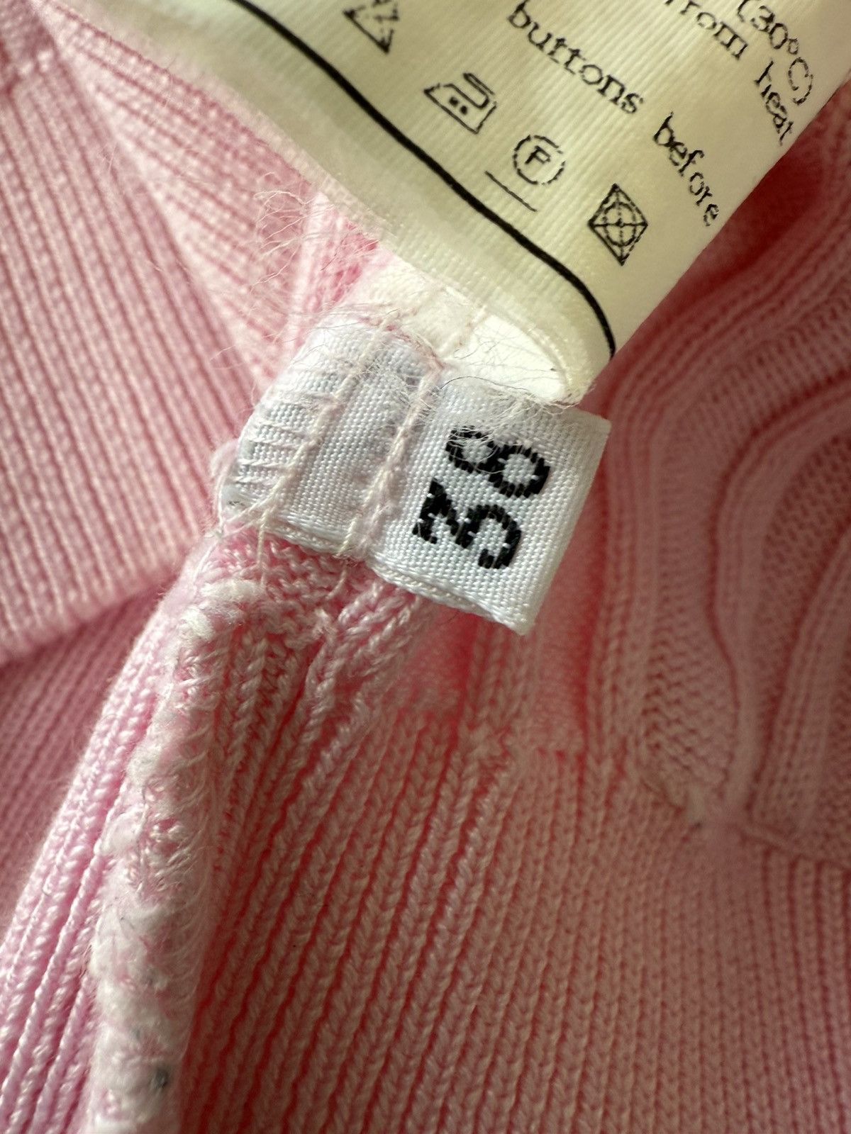 Chanel Chanel Boutique Pink Ribbed Cardigan Size S / US 4 / IT 40 - 9 Thumbnail