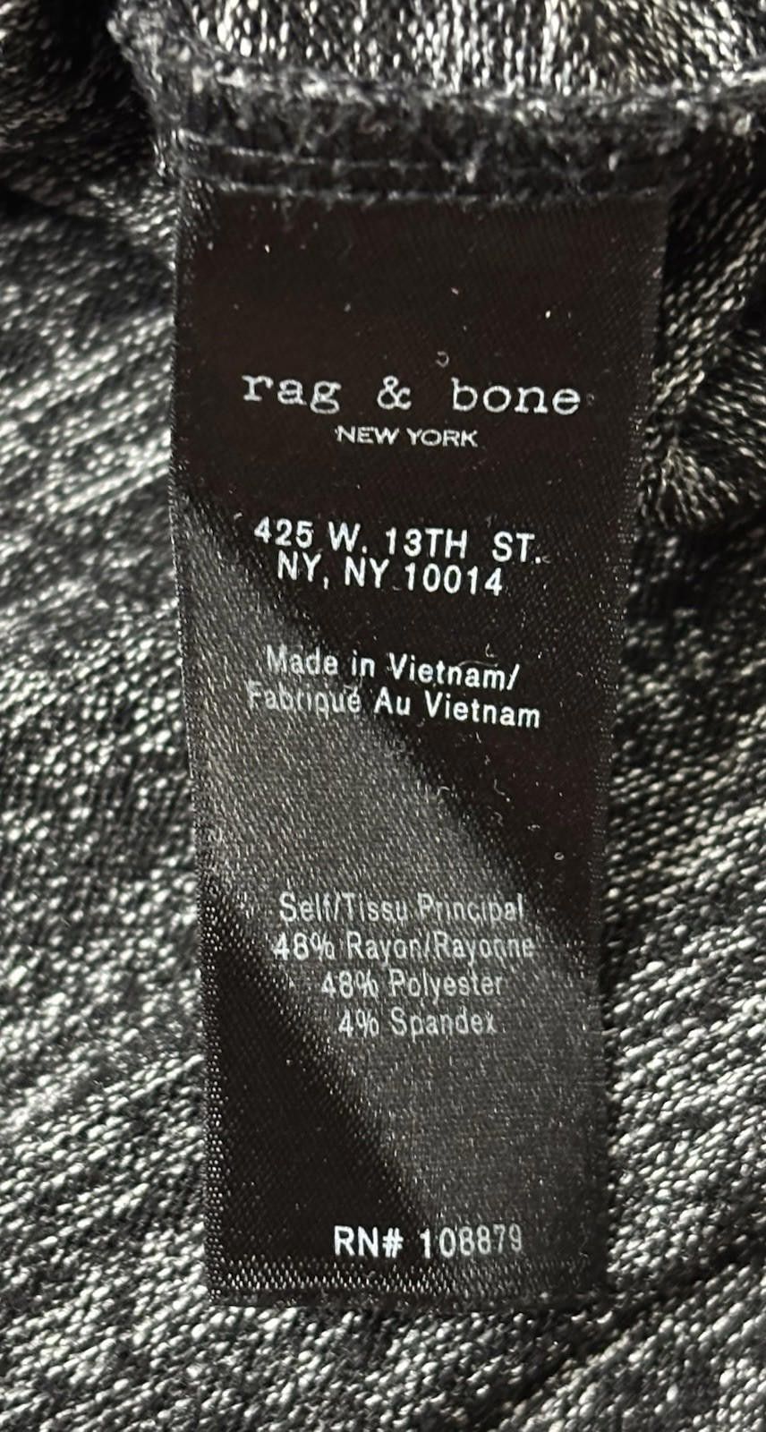 Rag & Bone Rag & Bone Jean Shirt Women's Medium Stretch Gray Black Size M / US 6-8 / IT 42-44 - 9 Thumbnail