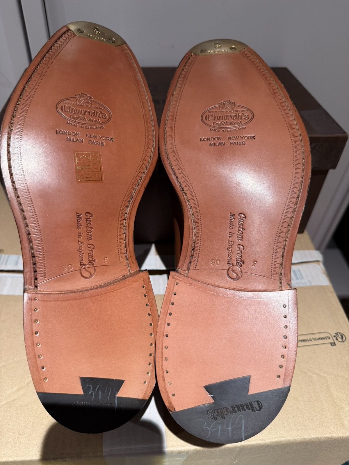 Church's Church’s Grafton 173 Nevada Calf Leather Derby Brogue Shoes Size US 10 / EU 43 - 6 Thumbnail