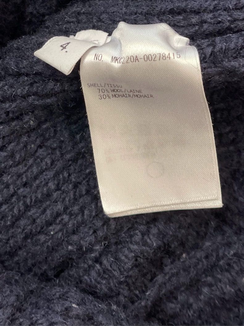 Thom Browne Thom browne Dark blue four-striped thick wool cardigan jac Size US XL / EU 56 / 4 - 6 Thumbnail