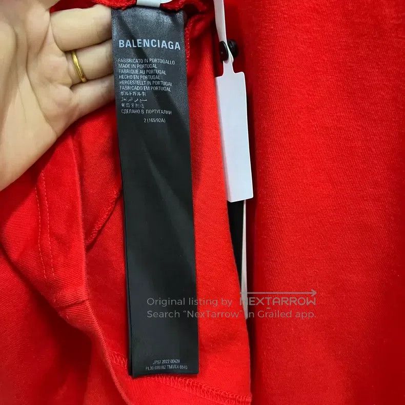 Balenciaga Balenciaga White and Red Double Hook Logo Embroidered Shor Size US M / EU 48-50 / 2 - 2 Thumbnail