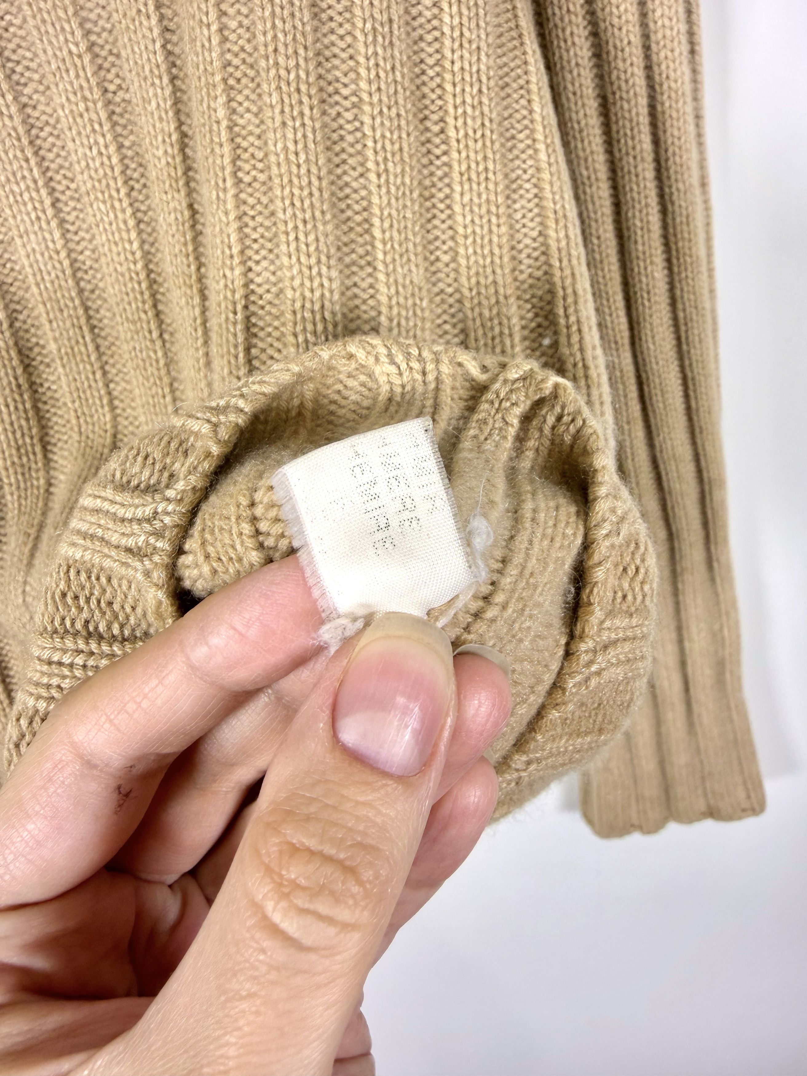 Autumn Cashmere Women's Cashmere Camel Ribbed Turtleneck Sweater Size S / US 4 / IT 40 - 4 Thumbnail
