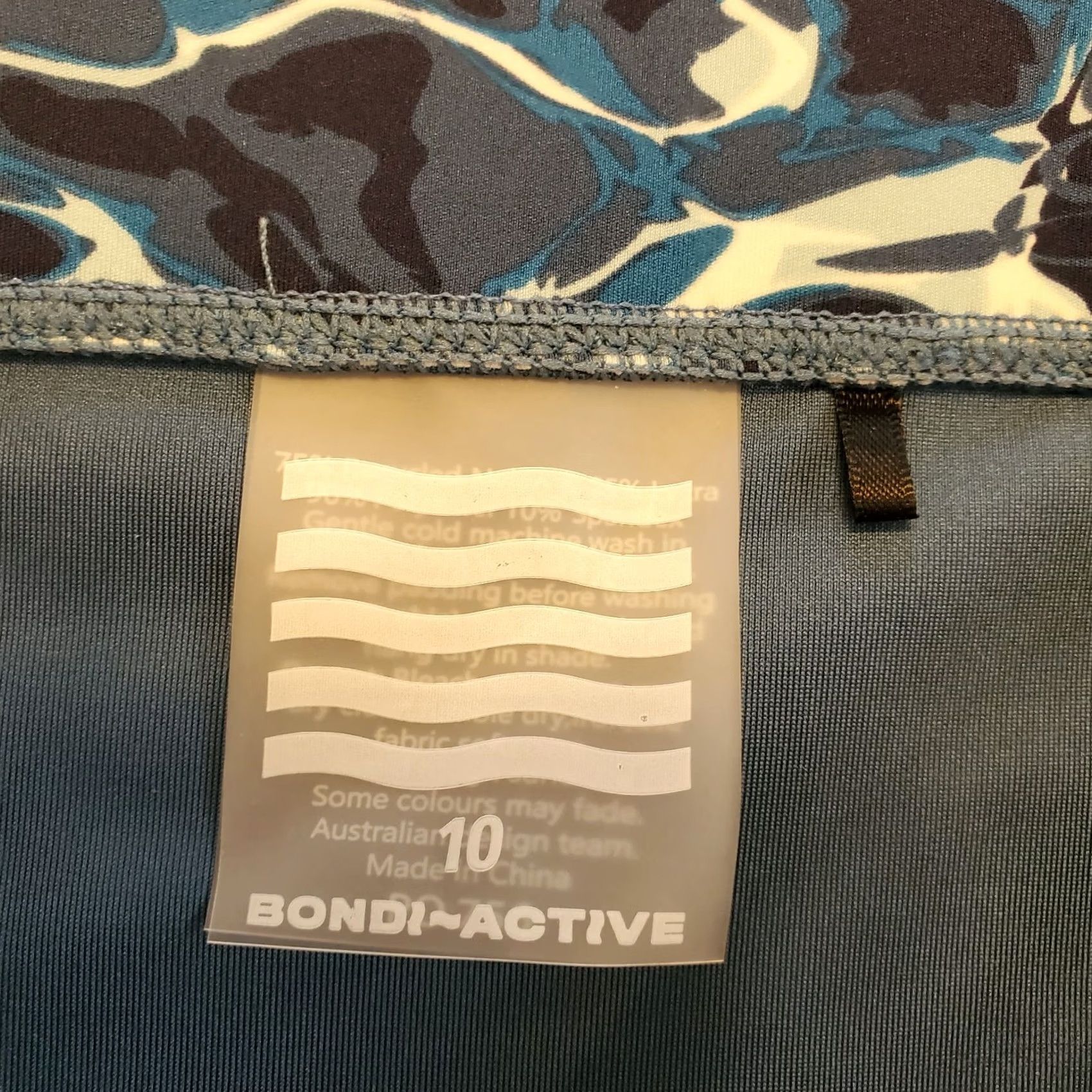 Vintage Bondi Active Swimsuit 10/12 Blue Hi Waist Bottom Sz 10 Top Sz 12 2 Piece Womens Size L / US 10 / IT 46 - 6 Thumbnail