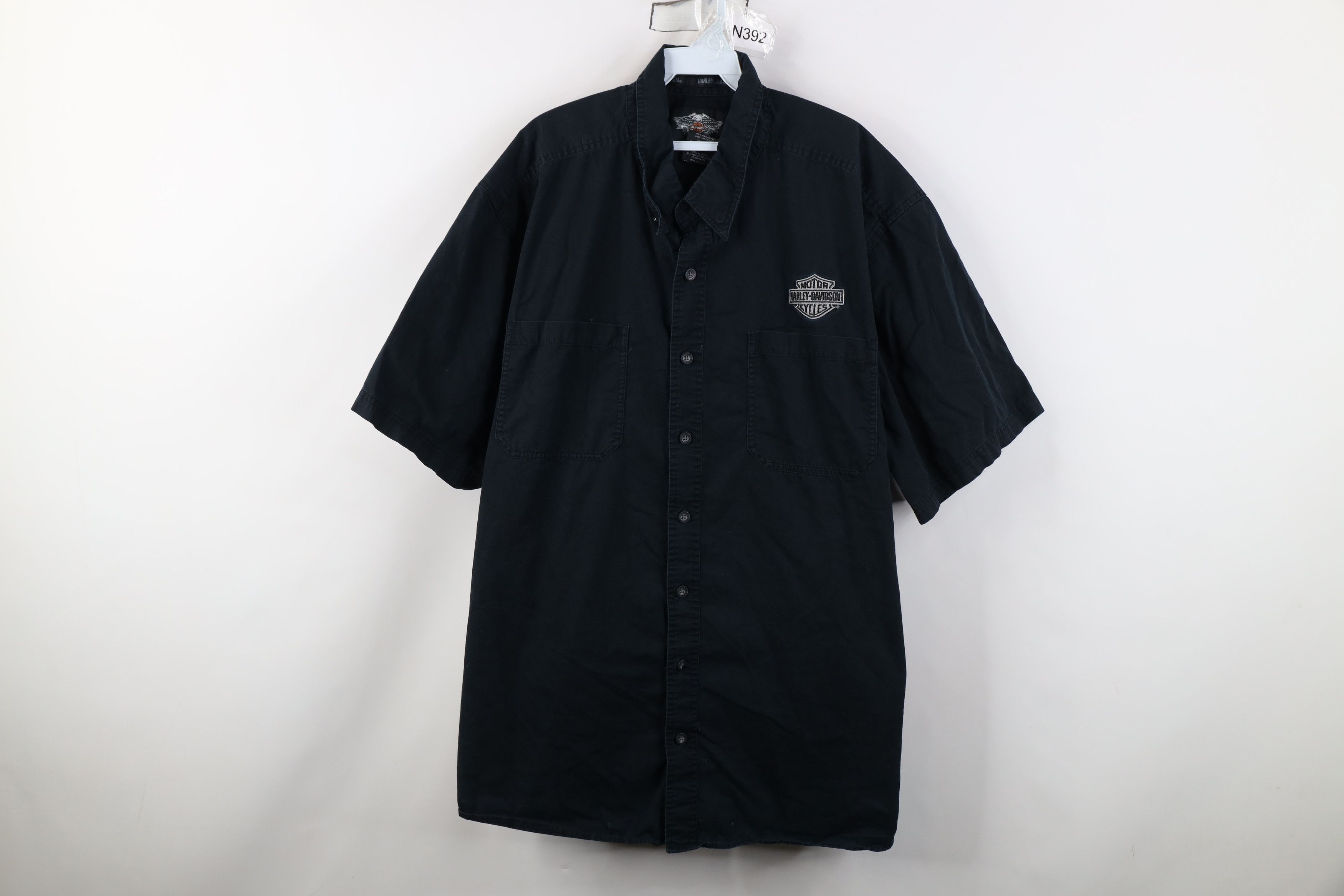 Harley Davidson Vintage Harley Davidson Short Sleeve Collared Button Shirt Size US XXL / EU 58 / 5 - 1 Thumbnail