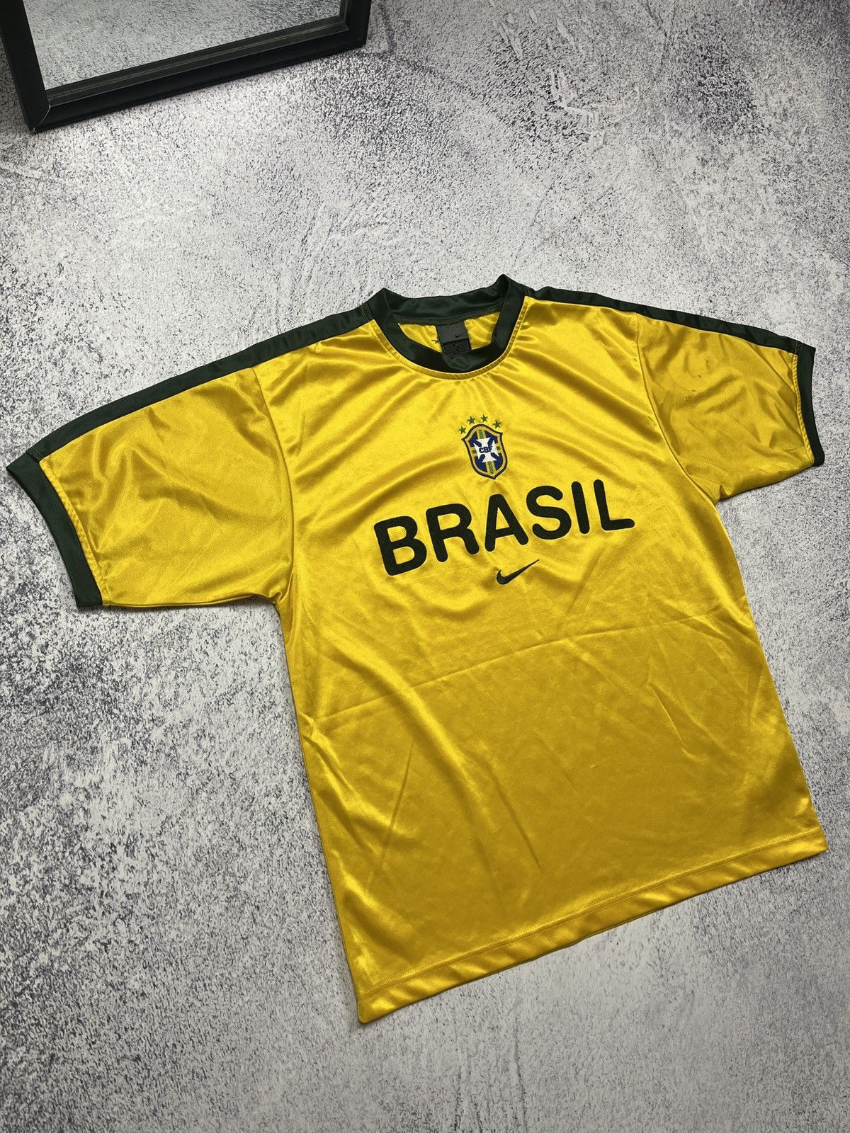 Nike Y2K Blokecore Nike Brasil 2000s Football Jersey Home Shirt Size US S / EU 44-46 / 1 - 4 Thumbnail