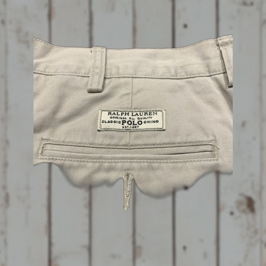 Polo Ralph Lauren VINTAGE Polo Ralph Lauren Men’s Flat Front Chino Pants 35 Beige Khaki Shorts Size US S / EU 44-46 / 1 - 1 Thumbnail
