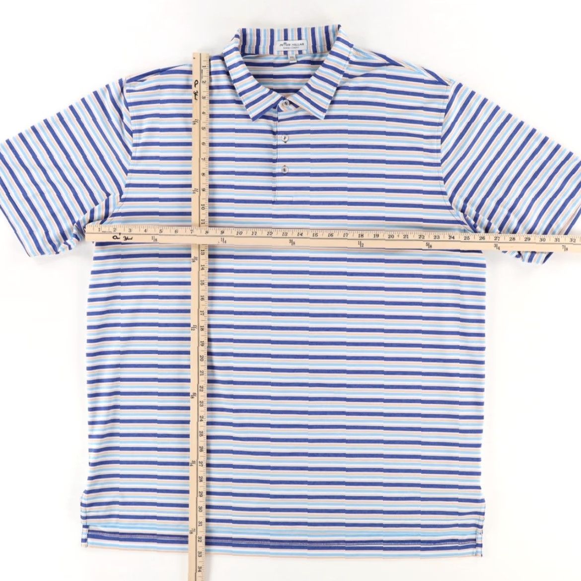 Peter Millar Peter Millar Pickup Performance Stretch Striped Polo Shirt Men's 2XL Size US XXL / EU 58 / 5 - 3 Thumbnail