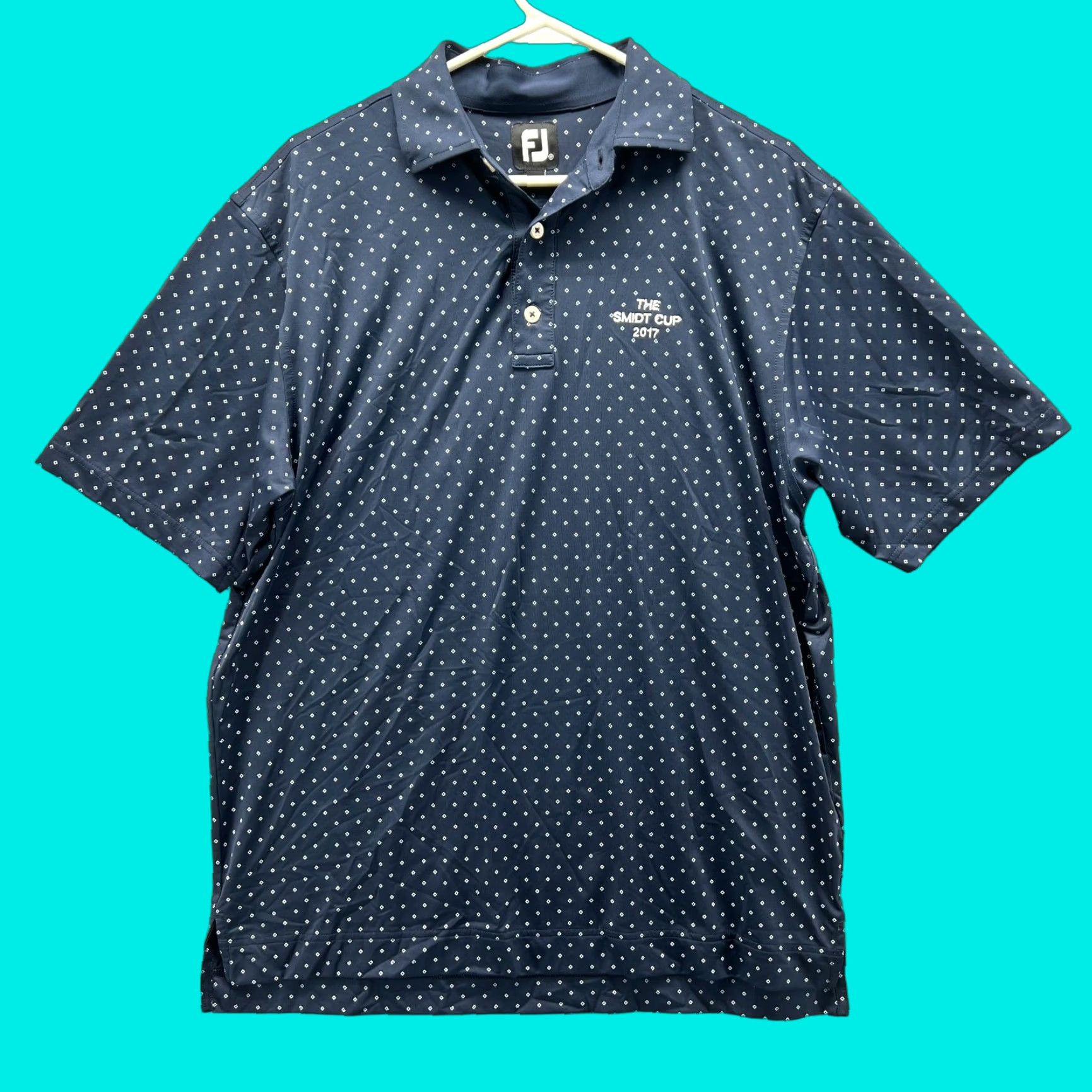 Footjoy FootJoy Polo Shirt Mens M Blue Navy The Smidt Cup 2017 Golfer Golf Shirt Size US M / EU 48-50 / 2 - 1 Thumbnail