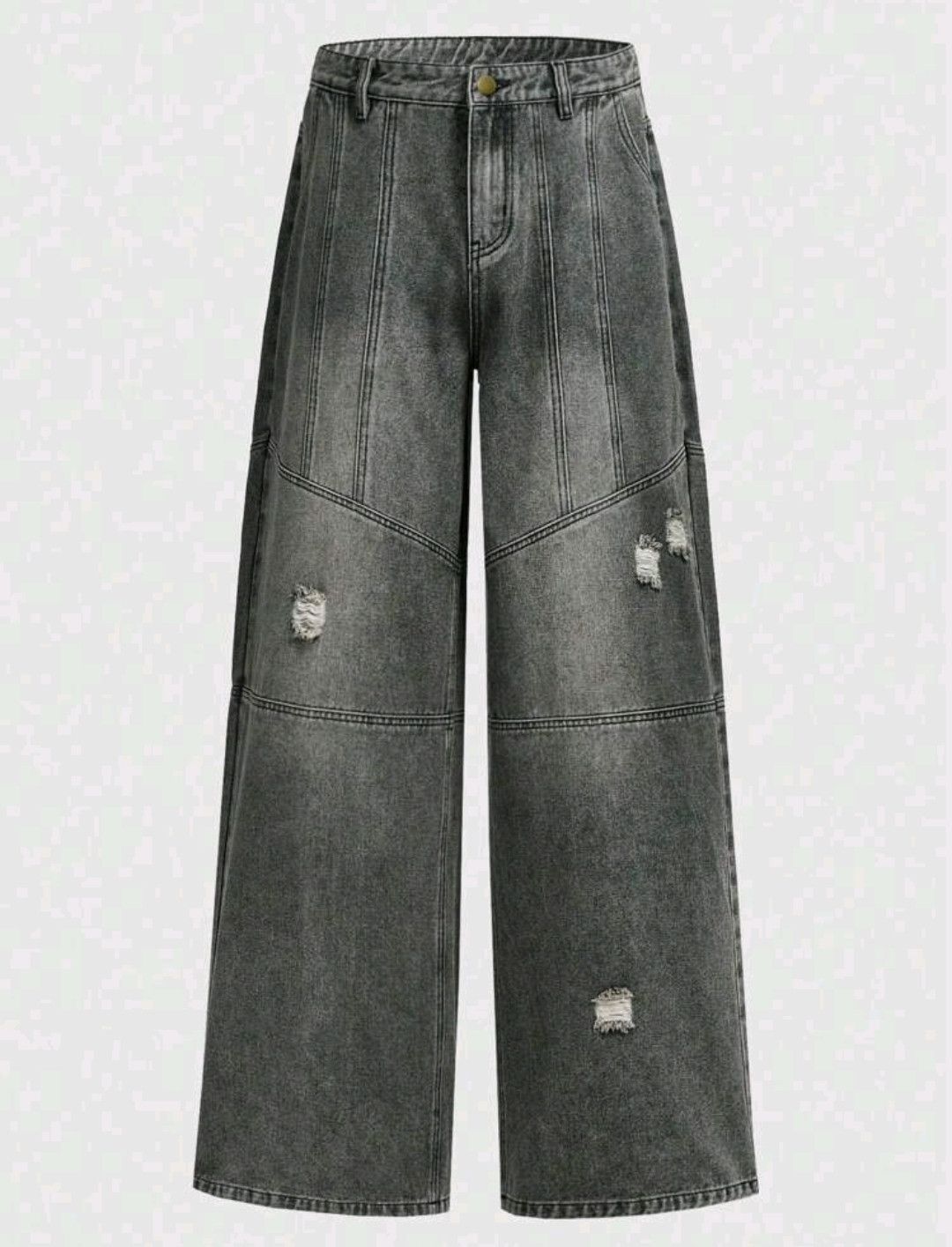 Jean × Vintage Distressed Baggy Jeans Size US 37 - 3 Thumbnail