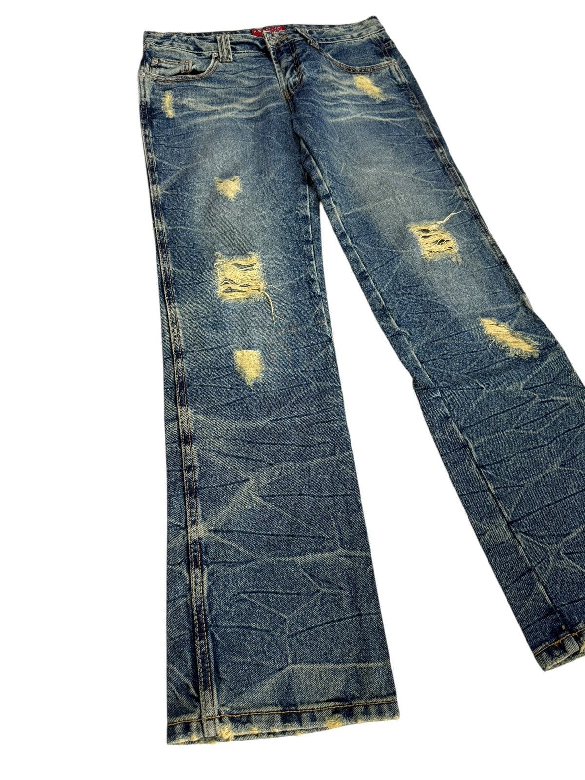 Japanese Brand Vintage Japanese World Bazaar Distressed Design Jeans Size US 29 - 7 Thumbnail