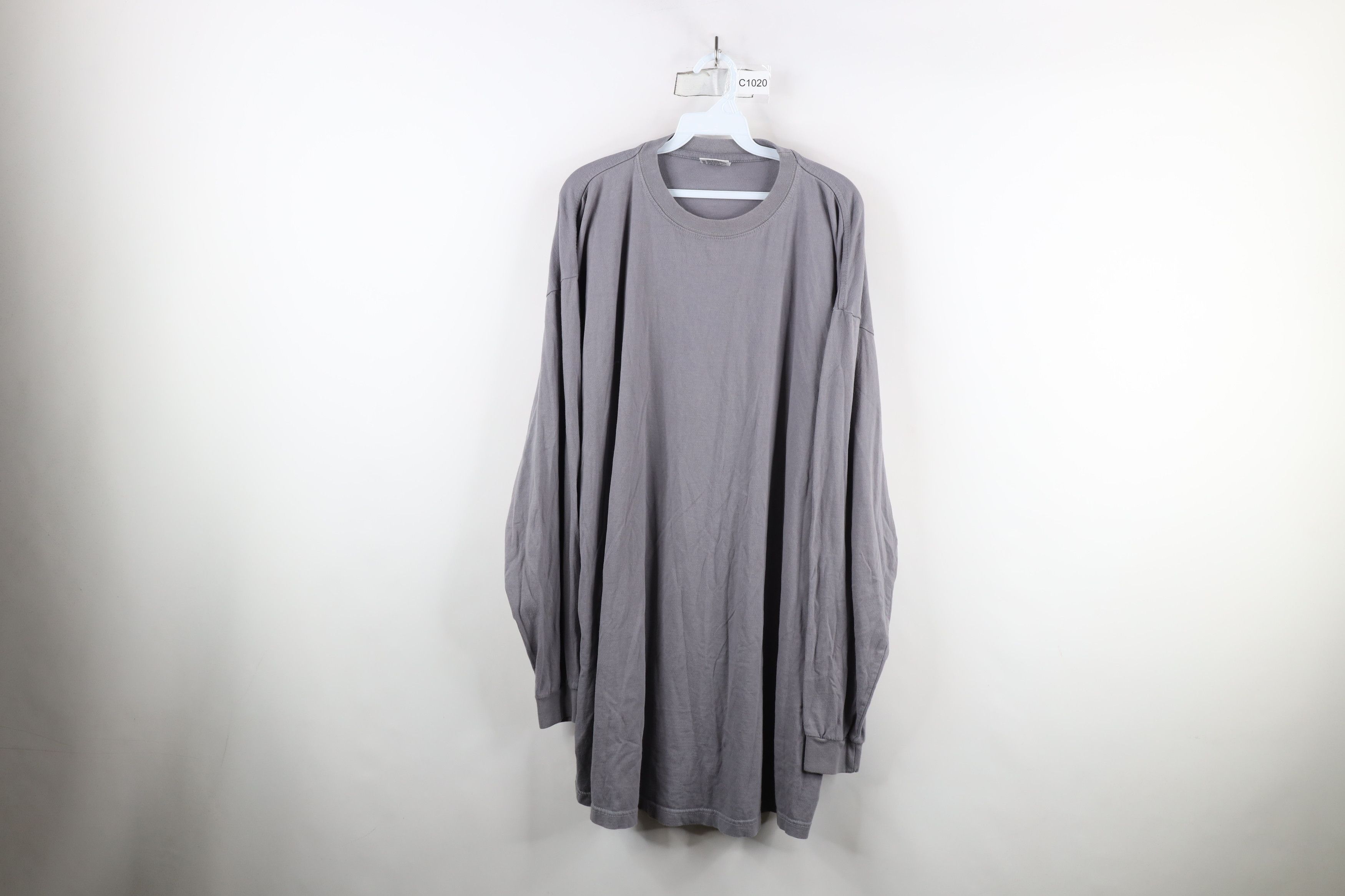 Vintage Vintage 90s Y2K Streetwear Long Sleeve T-Shirt Gray Cotton Size US XXL / EU 58 / 5 - 1 Thumbnail