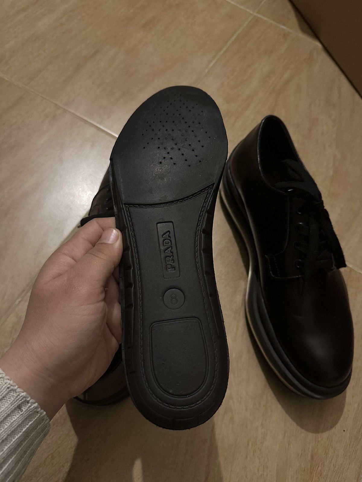 Prada Prada Levitate Brushed Leather Derby Shoes Size US 8 / EU 41 - 18 Thumbnail