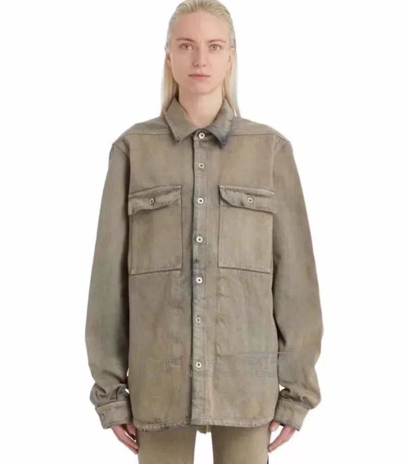 Rick Owens Rick Owens Washed Bleach Distressed Ribbon Denim Shirt Jac Size US M / EU 48-50 / 2 - 9 Thumbnail