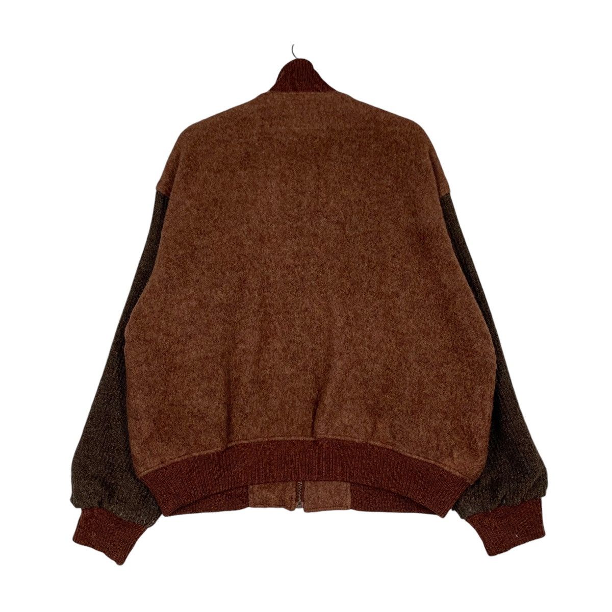 Japanese Brand KEN VALIDO Brown Wool Turtleneck Bomber Jacket #1234-C56 Size US L / EU 52-54 / 3 - 7 Thumbnail