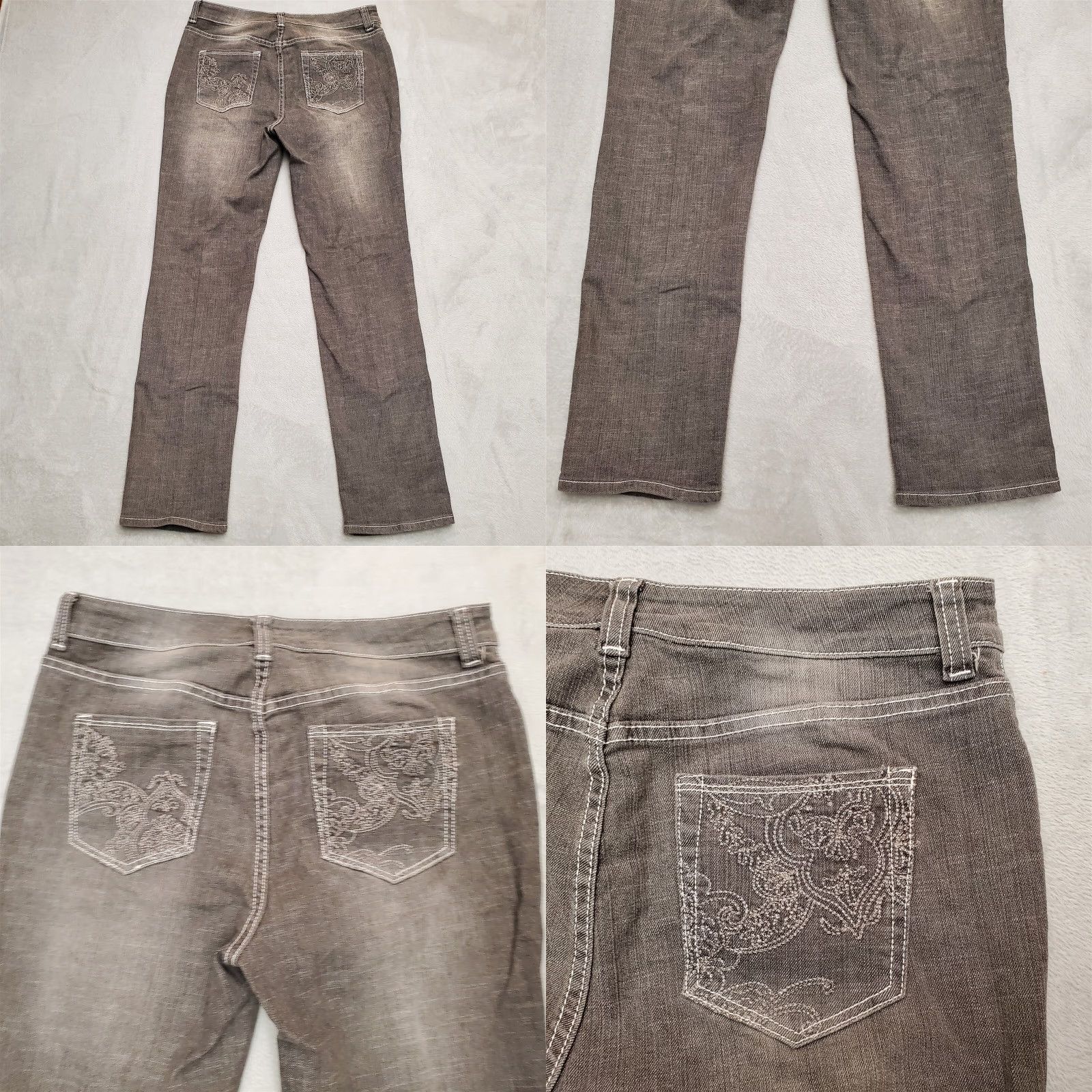 Vintage Chicos Jeans Womens size 1 Gray Platinum Embroidered Pockets Casual Denim Pants Shirt Size 30" / US 8 / IT 44 - 8 Thumbnail