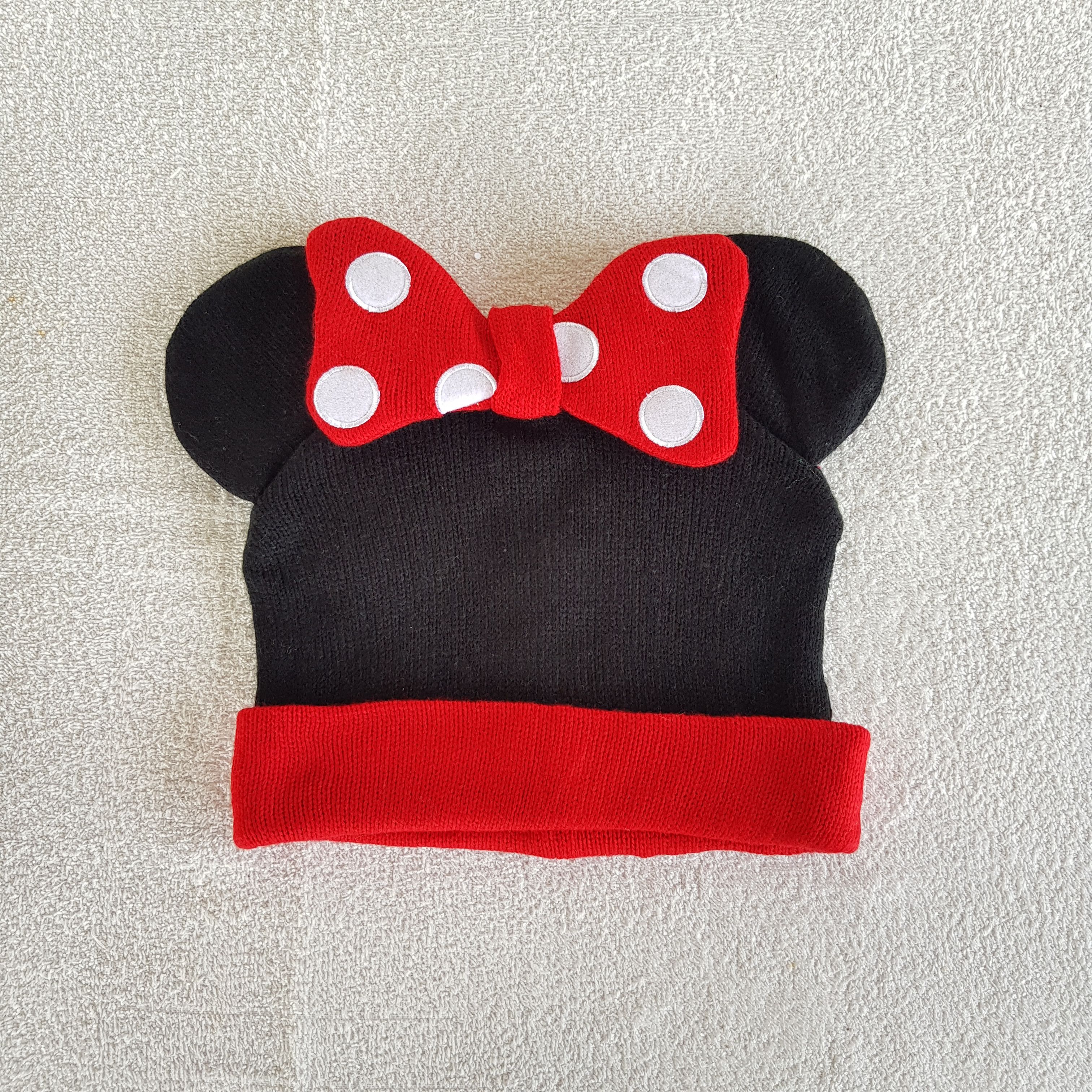 Disney Vintage Minnie Mouse Beanie Y2K Cartoon Ribbon Snow Caps Hat Size ONE SIZE - 6 Thumbnail