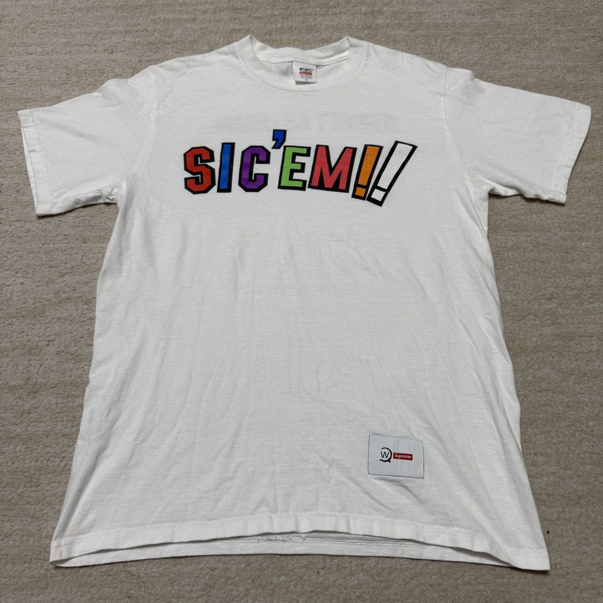 Supreme Supreme x WTAPS Sic'em T-shirt 2021 White Small Double-Sided Size US S / EU 44-46 / 1 - 1 Thumbnail