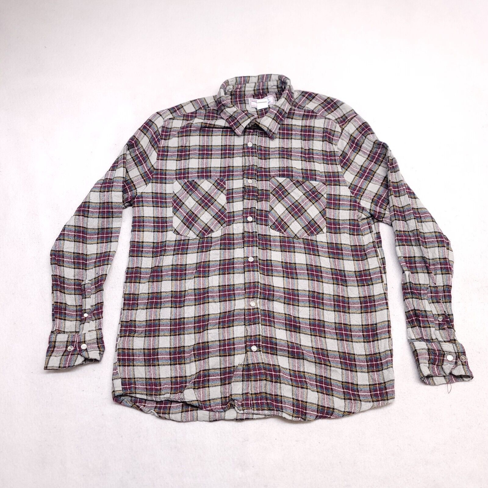 Haband Haband Casual Joe Tartan Flannel Shirt Mens Size M Gray Size US M / EU 48-50 / 2 - 2 Thumbnail