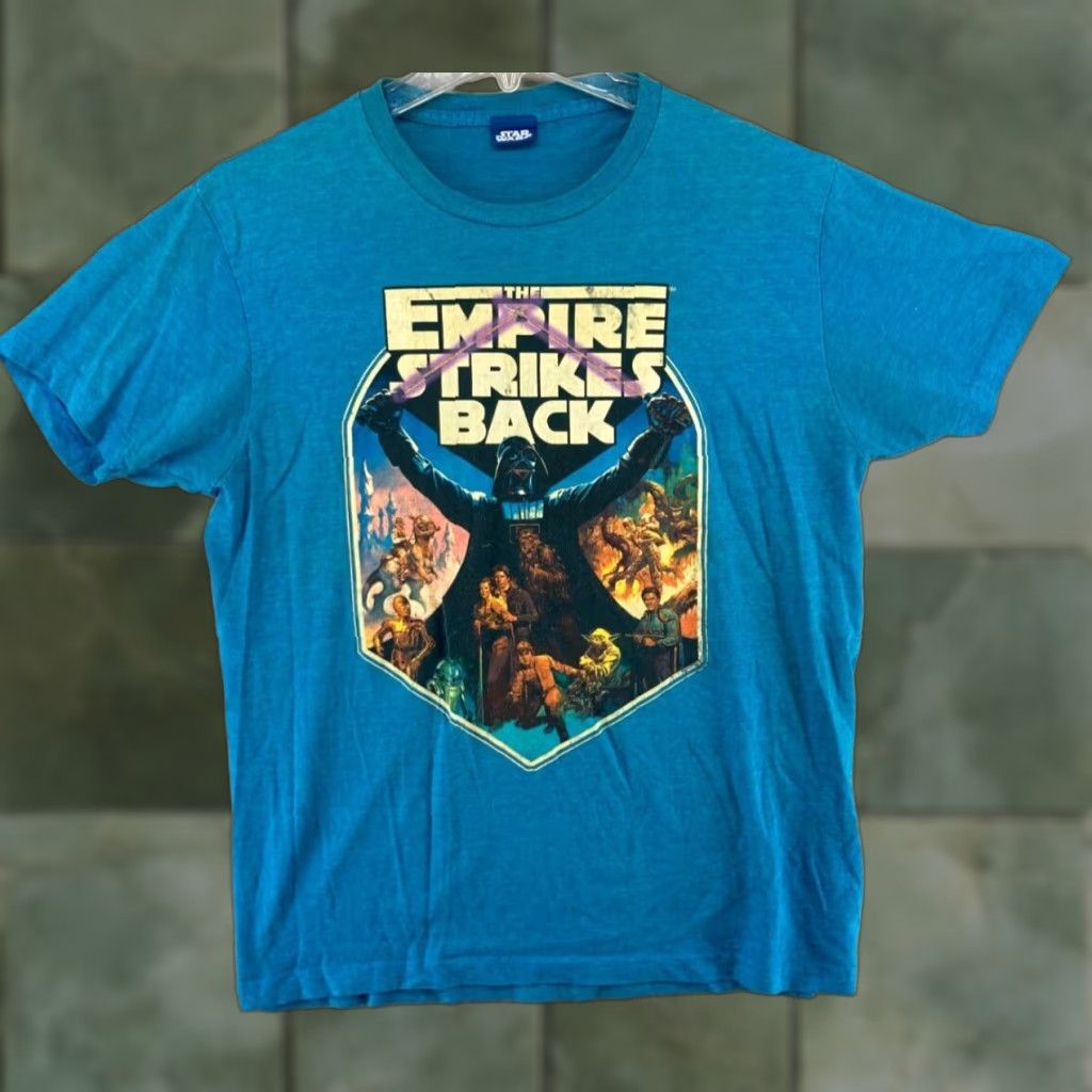 Star Wars Star Wars Star Wars Mens TShirt M Blue Empire Strikes Back Darth Vader Shirt Adult Medium Blue Darth Vader Size US M / EU 48-50 / 2 - 1 Thumbnail