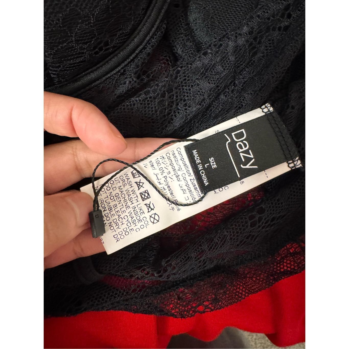 Other Dazy Black Lace Sheer Crop Top High Neck Size L Size L / US 10 / IT 46 - 5 Thumbnail