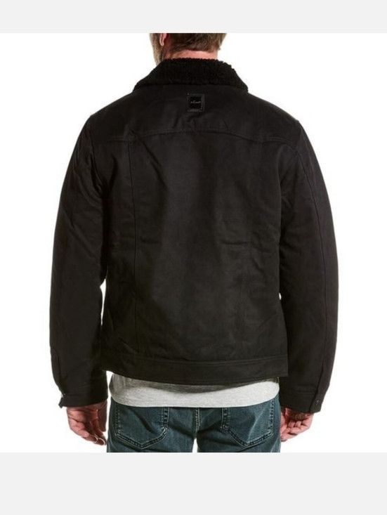 7 For All Mankind 7 For All Mankind Western Trucker Jacket Black Sherpa Lined Size US XXL / EU 58 / 5 - 10 Thumbnail