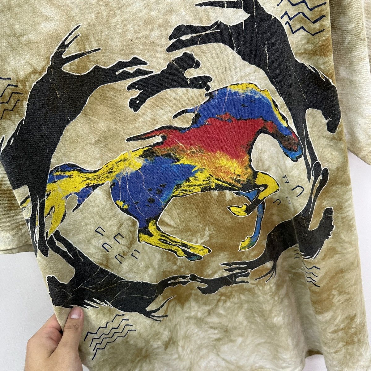 The Mountain Vintage 90s The Mountain Gray 96 Horses art tee tie dye y2k Size US M / EU 48-50 / 2 - 4 Thumbnail
