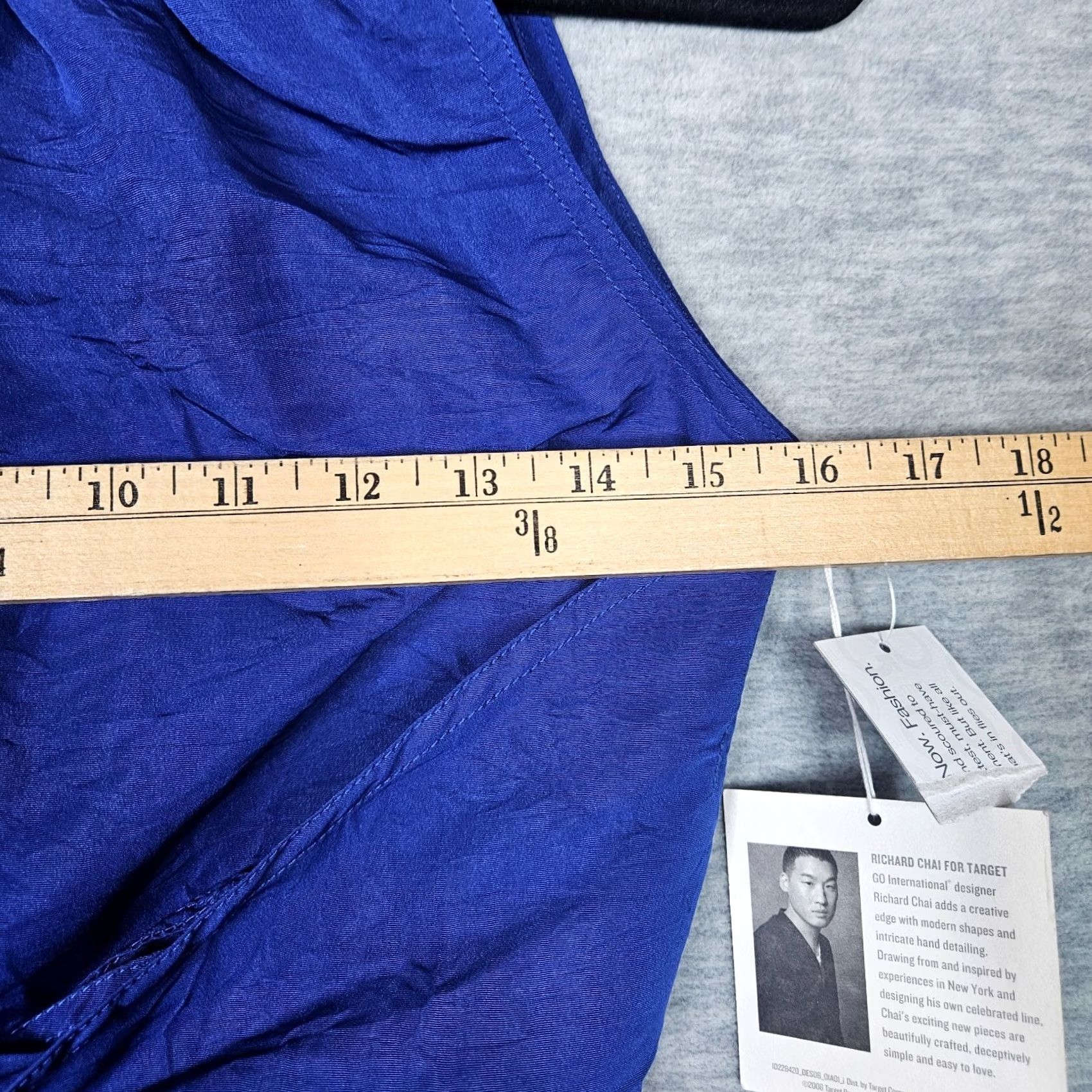 Vintage Richard Chai For Target Women's Dress Blue Black Tie waist Size 7 Size M / US 6-8 / IT 42-44 - 8 Thumbnail