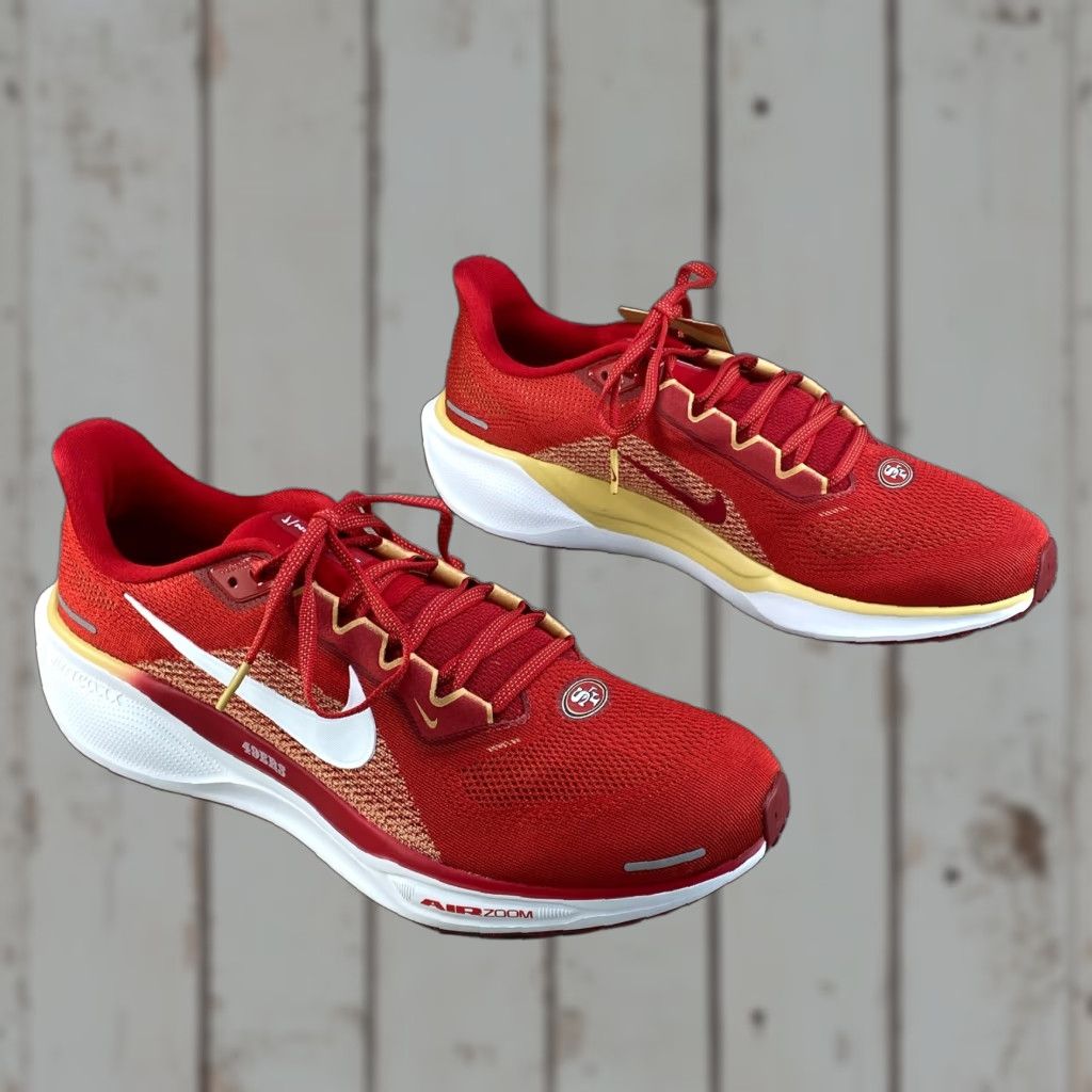 Nike Nike Air Zoom Pegasus 41 Mens 11.5 San Francisco 49ers Red NFL Football Shoe NEW Size US 11 / EU 44 - 1 Thumbnail