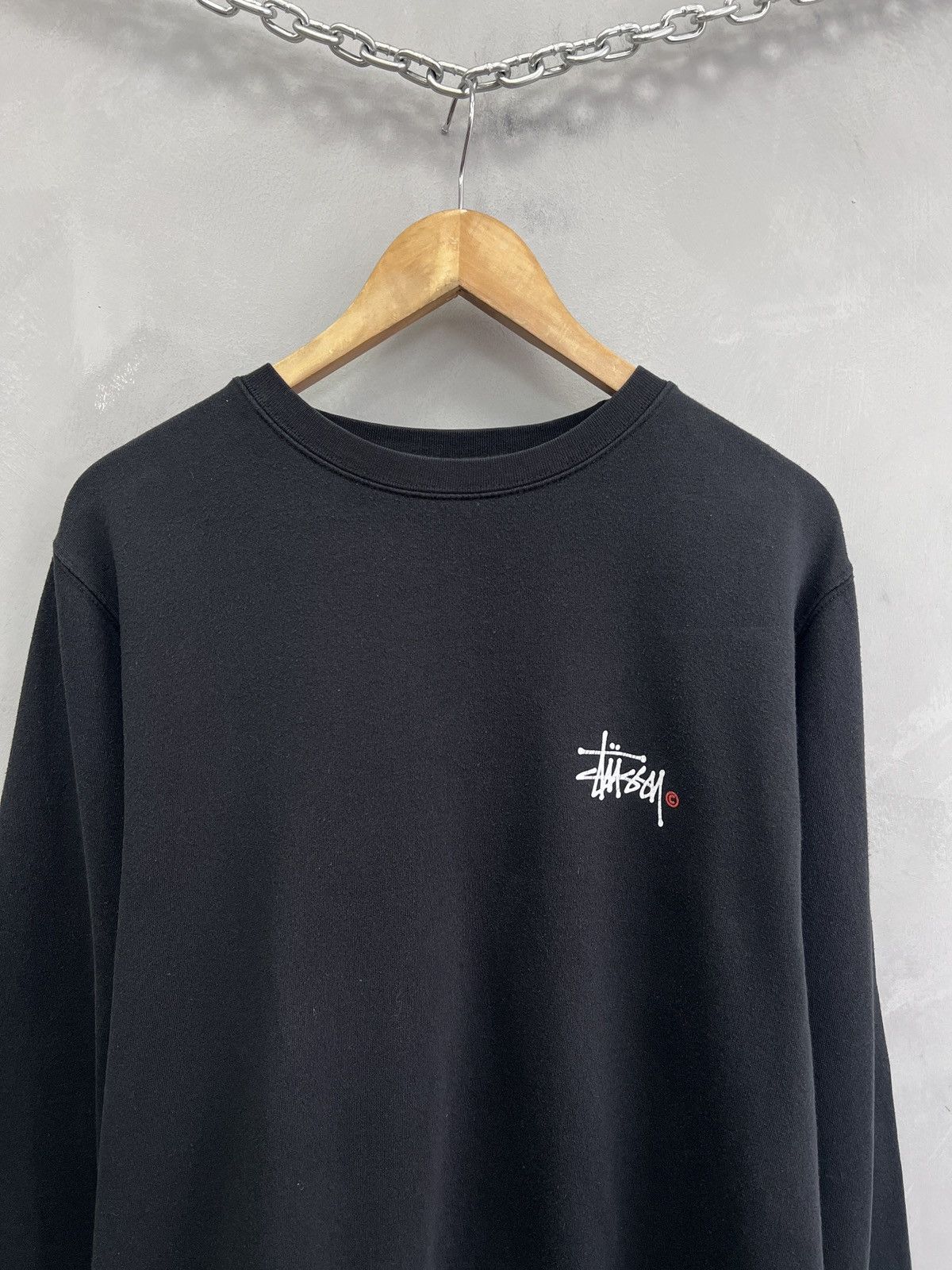 Stussy Stussy Small Logo Black Crewneck 90s Skate Street Style Size US L / EU 52-54 / 3 - 2 Thumbnail