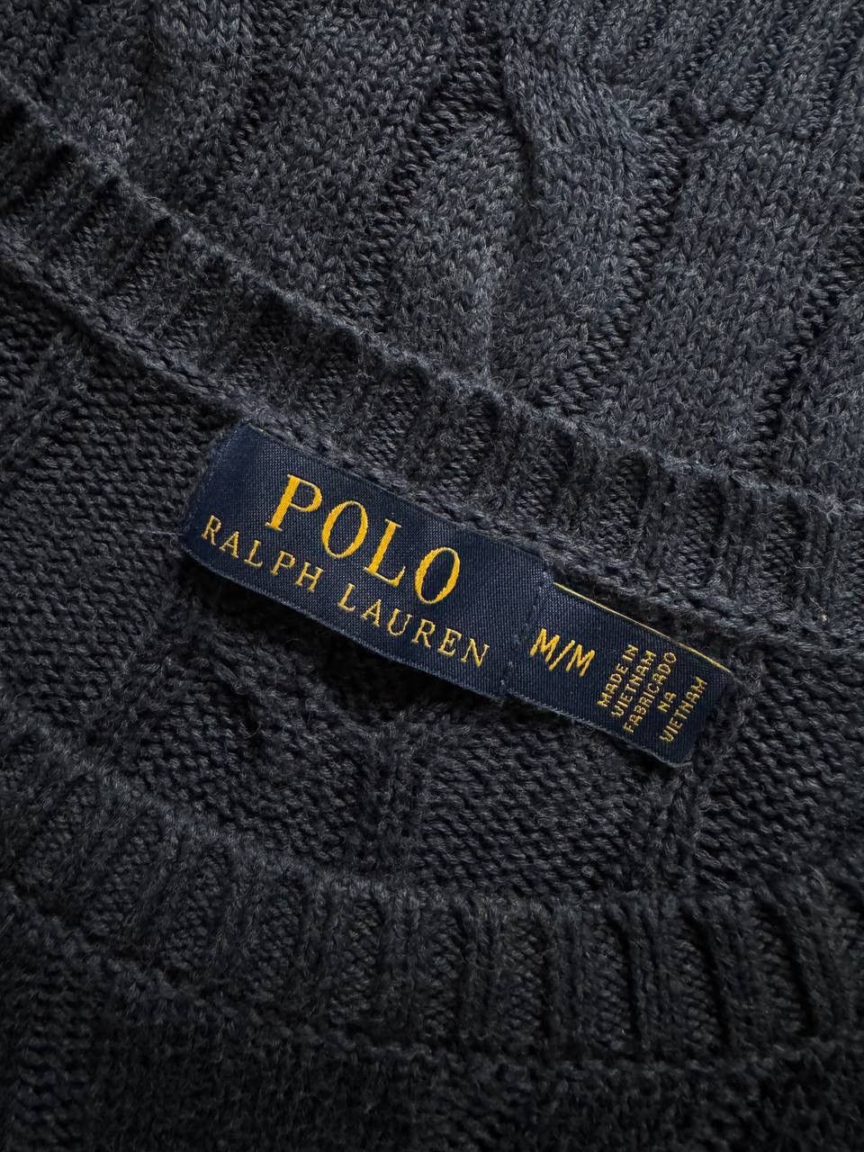 Polo Ralph Lauren Polo Ralph Lauren Cable Knit Sweater Navy–Classic Pony Logo Size US M / EU 48-50 / 2 - 9 Thumbnail