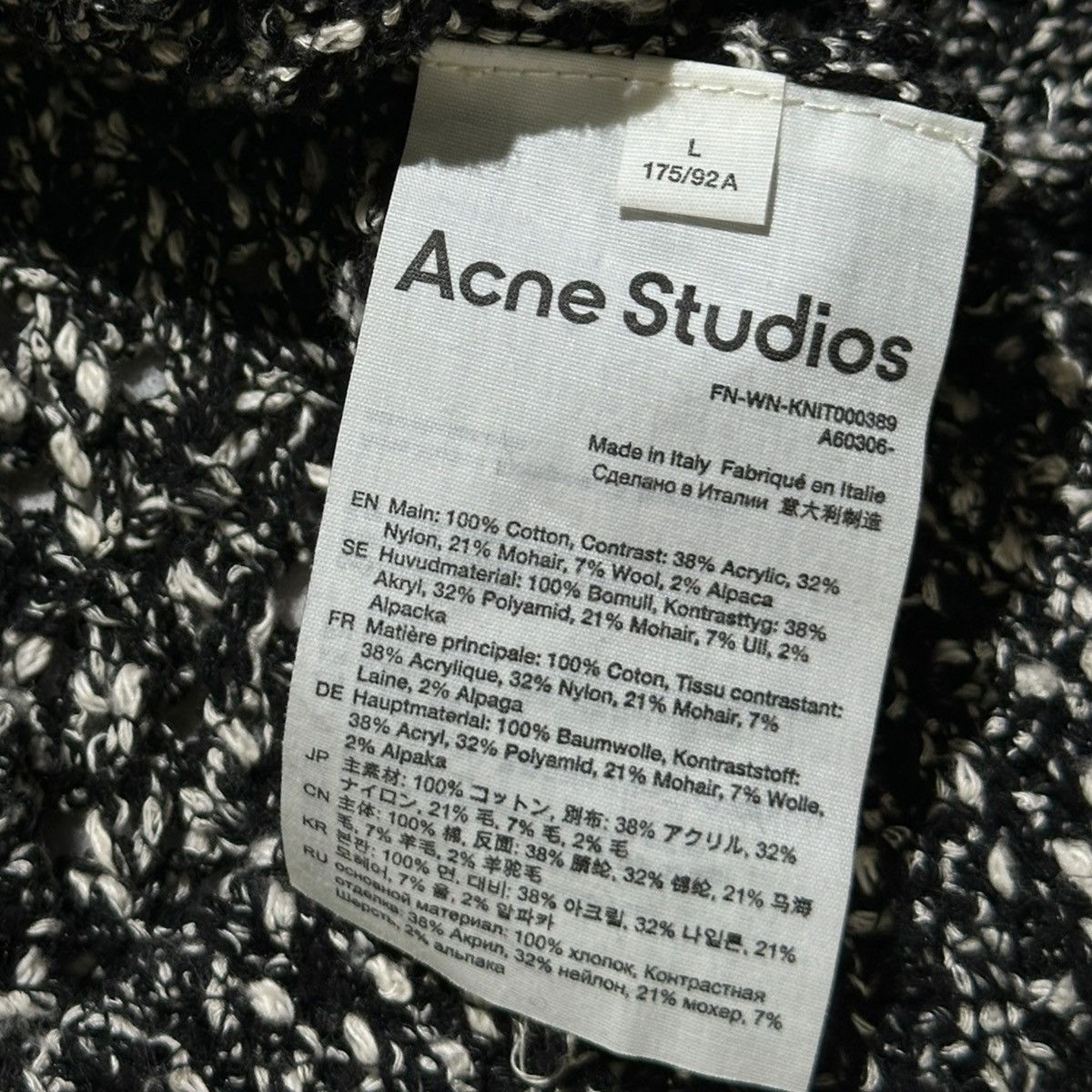 Acne Studios Woven knit polo Size US L / EU 52-54 / 3 - 3 Thumbnail