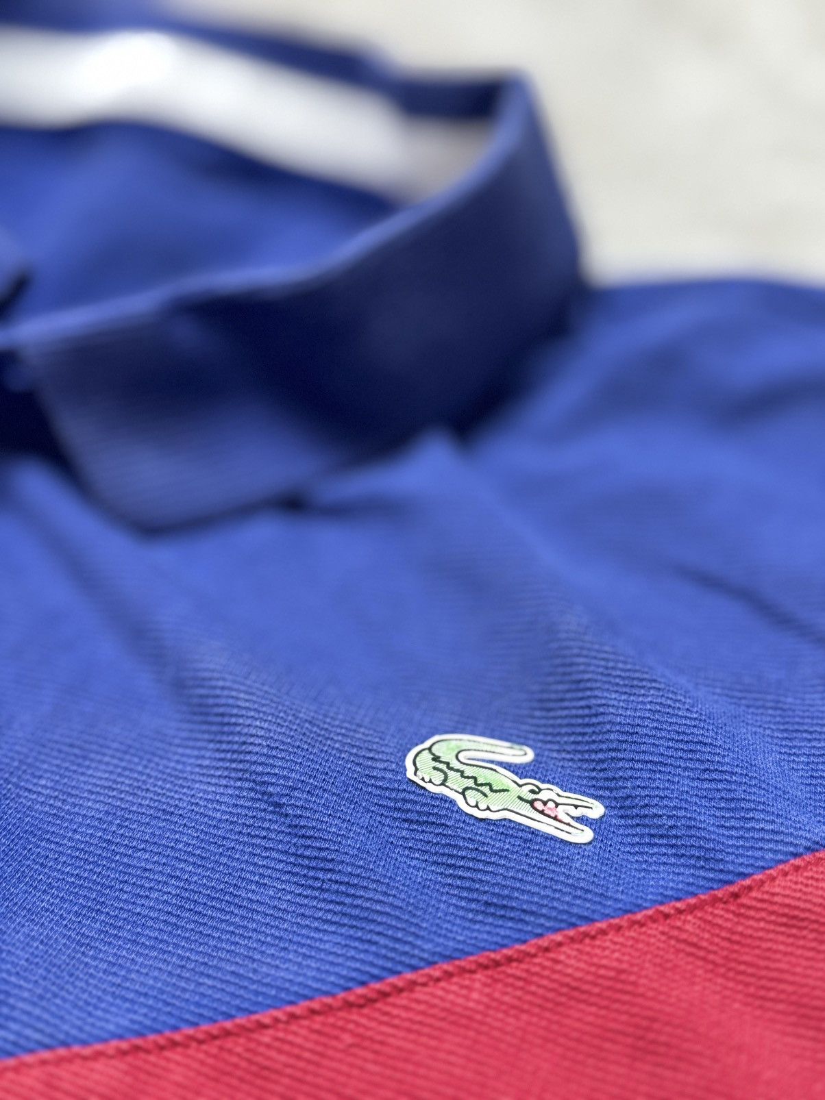Lacoste Lacoste Sport Polo –Retro Color Block Chevron–Blue Red White Size US L / EU 52-54 / 3 - 2 Thumbnail