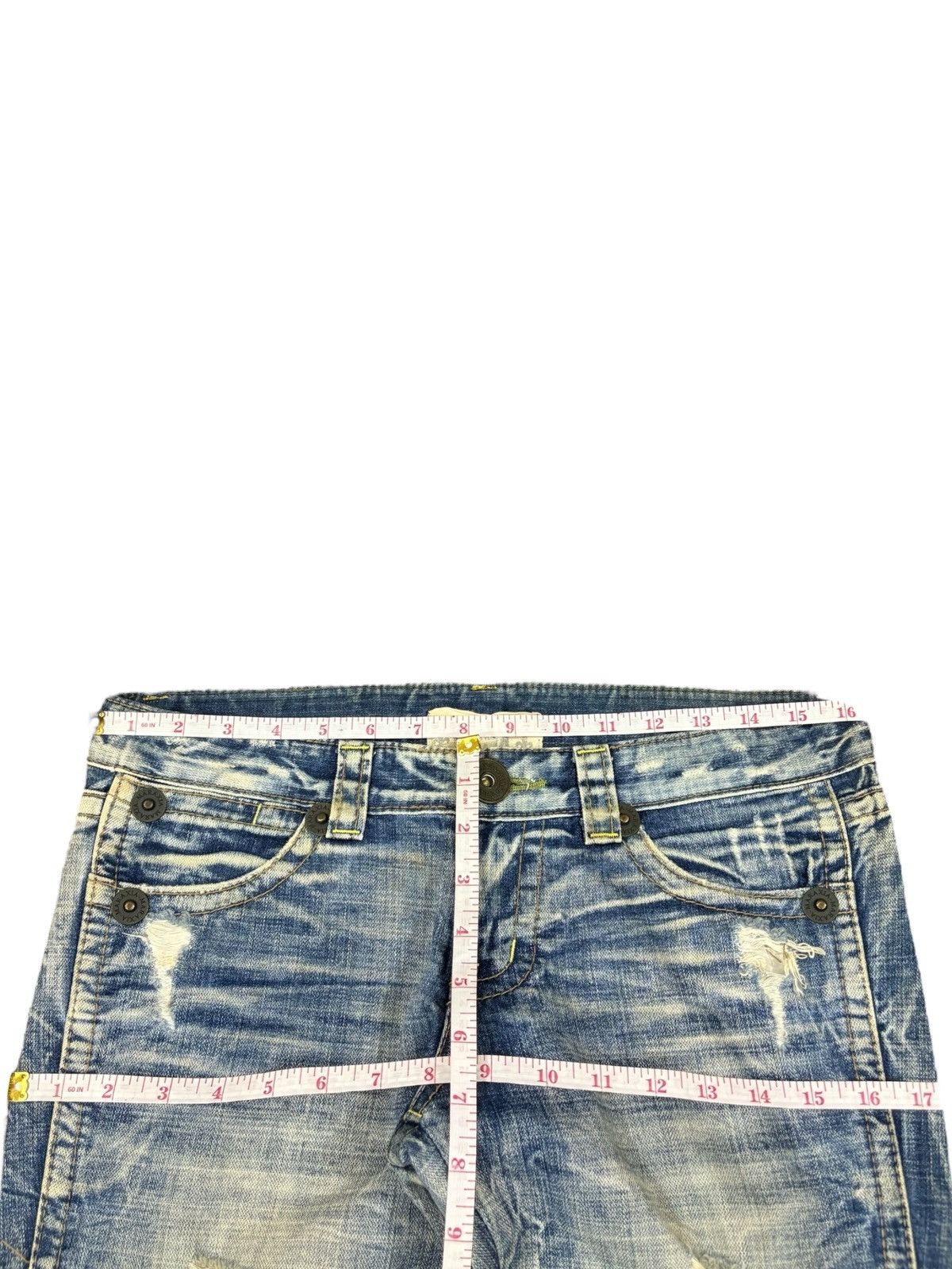 Yoshiyuki Konishi Vintage Japanese Brand Faded Distressed Flare Jeans Size 32" / US 10 / IT 46 - 10 Thumbnail