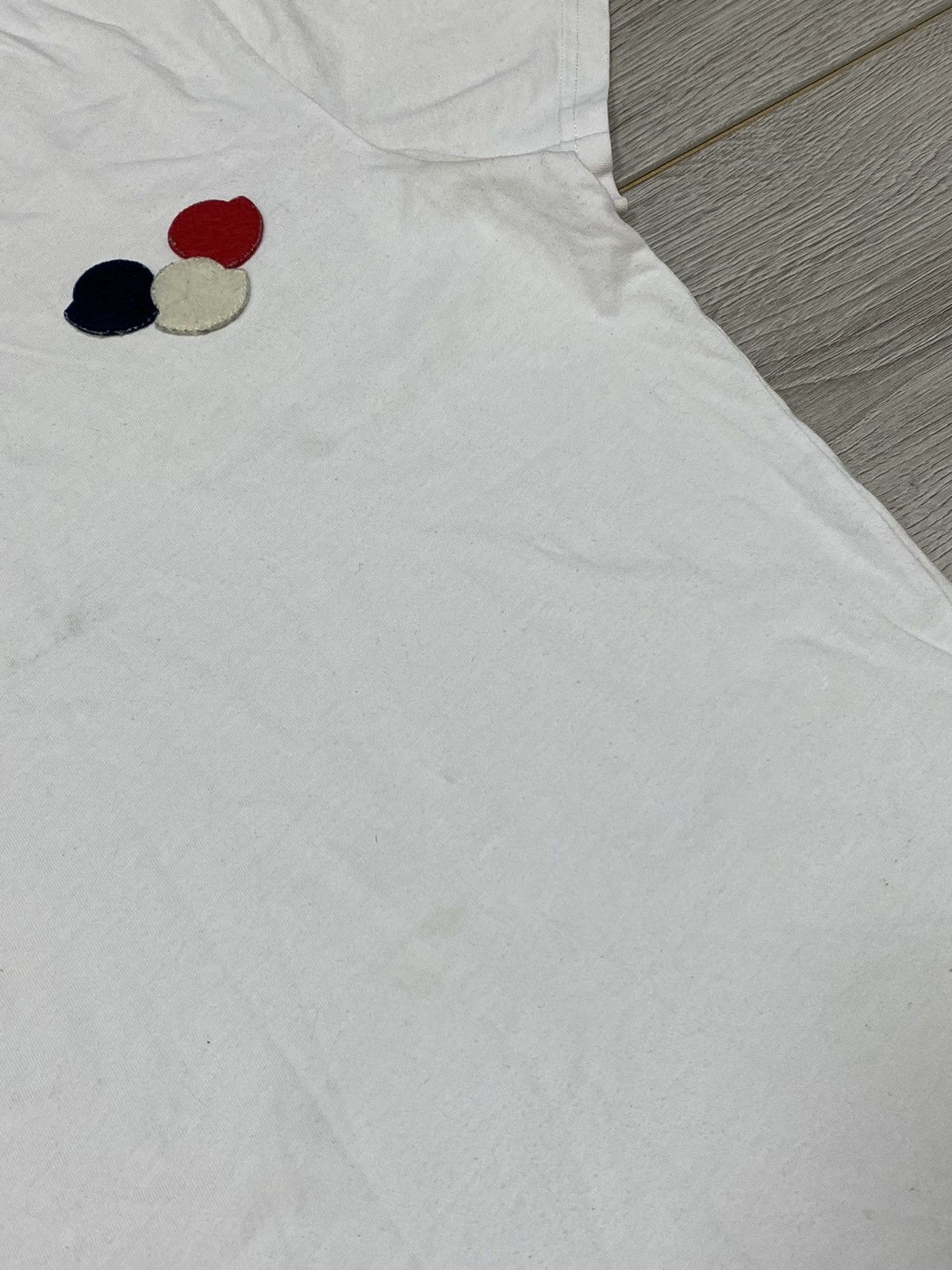 Moncler Moncler Maglia t-shirt 3 logo blue white red Size US S / EU 44-46 / 1 - 7 Thumbnail