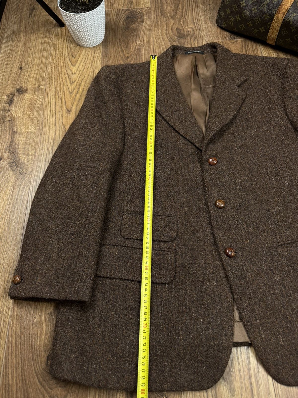 Harris Tweed Vintage wool blazer Harris Tweed original retro item Size 46L - 4 Thumbnail