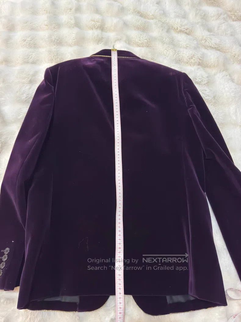 Saint Laurent Paris Saint Laurent Paris Purple Gold Velvet Suit Size US M / EU 48-50 / 2 - 9 Thumbnail