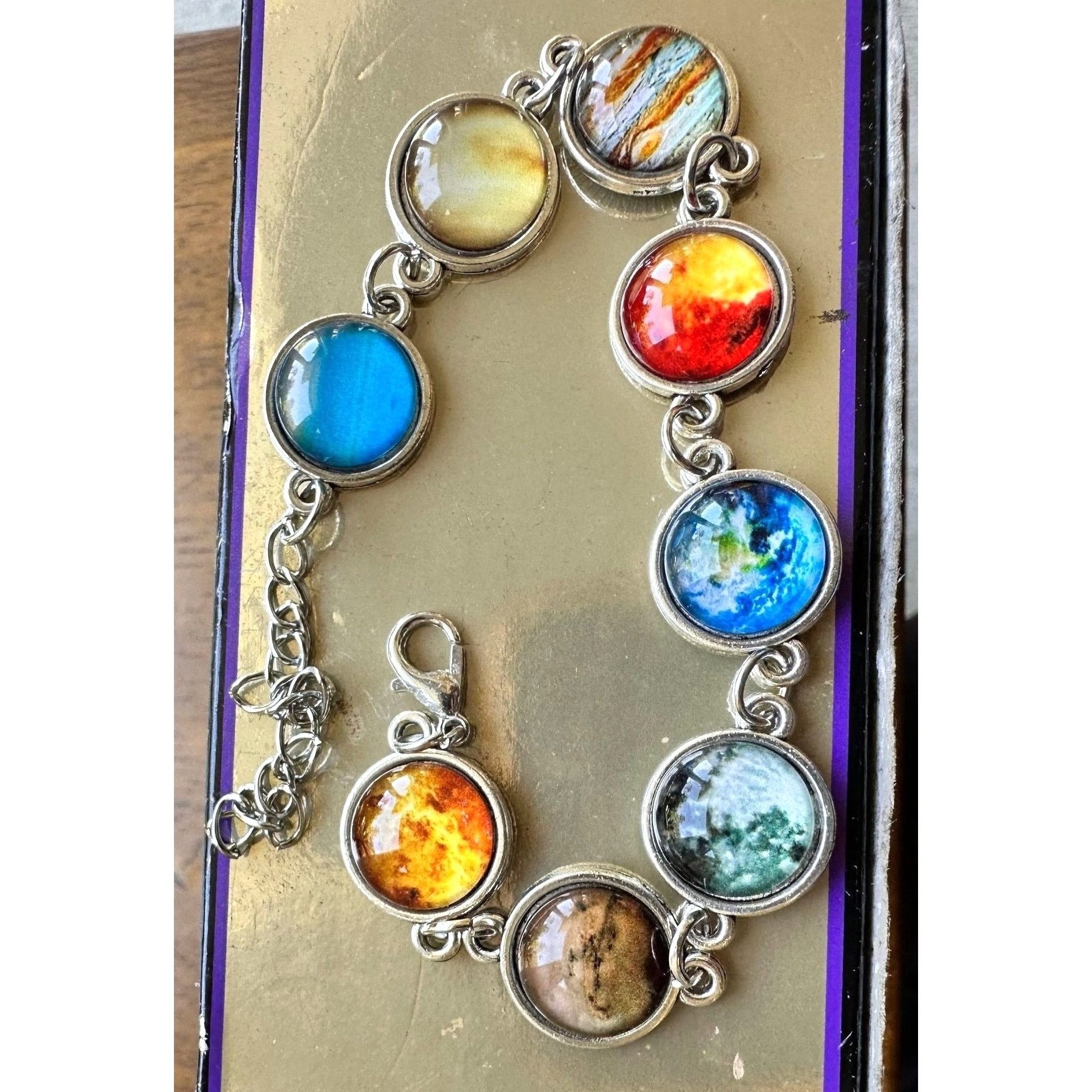 Handmade Solar System Bracelet New Planets Earth Universe Lobster Hoo Size ONE SIZE - 8 Thumbnail
