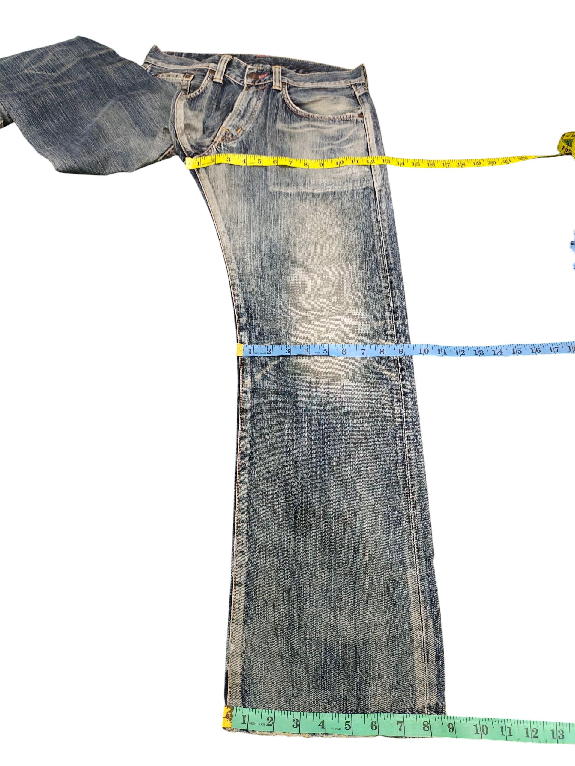 Comme des Garcons × Undercover Vintage Edwin 504 Japan Clawmark Distress Jeans Loose Fit Size US 30 / EU 46 - 17 Thumbnail