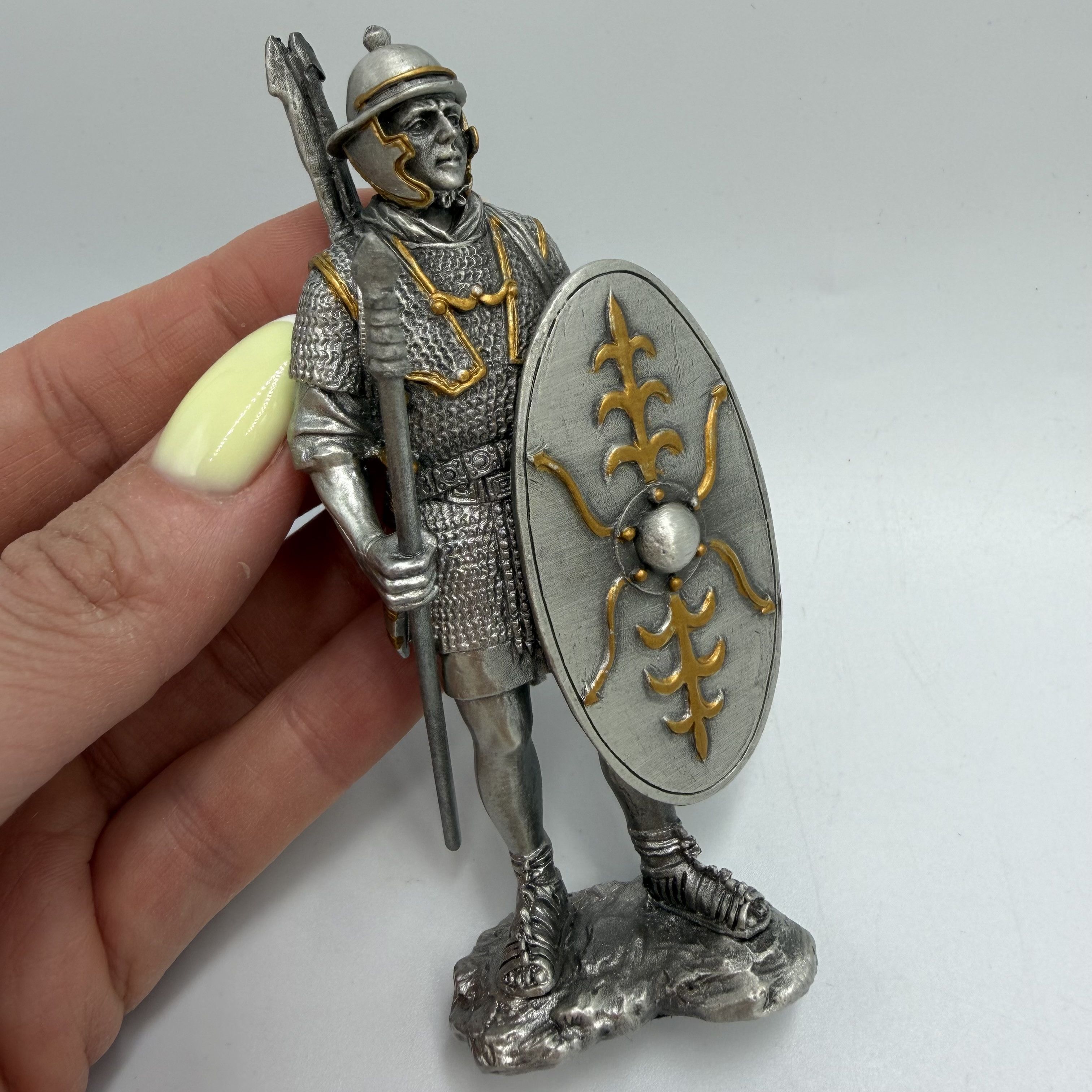 Other Medieval Warrior Miniature Figurine Pewter Metal Statue Size ONE SIZE - 3 Thumbnail