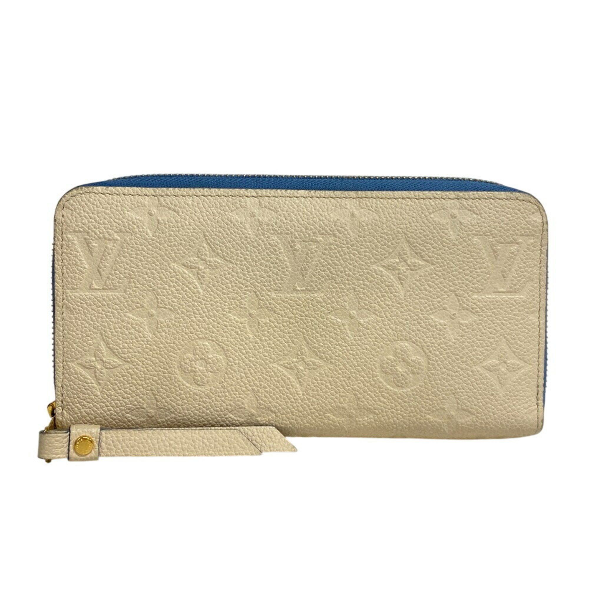 Louis Vuitton Wallet M63925 Zippy Round Monogram Empreinte Coin Purse Beige Women's Z0011277