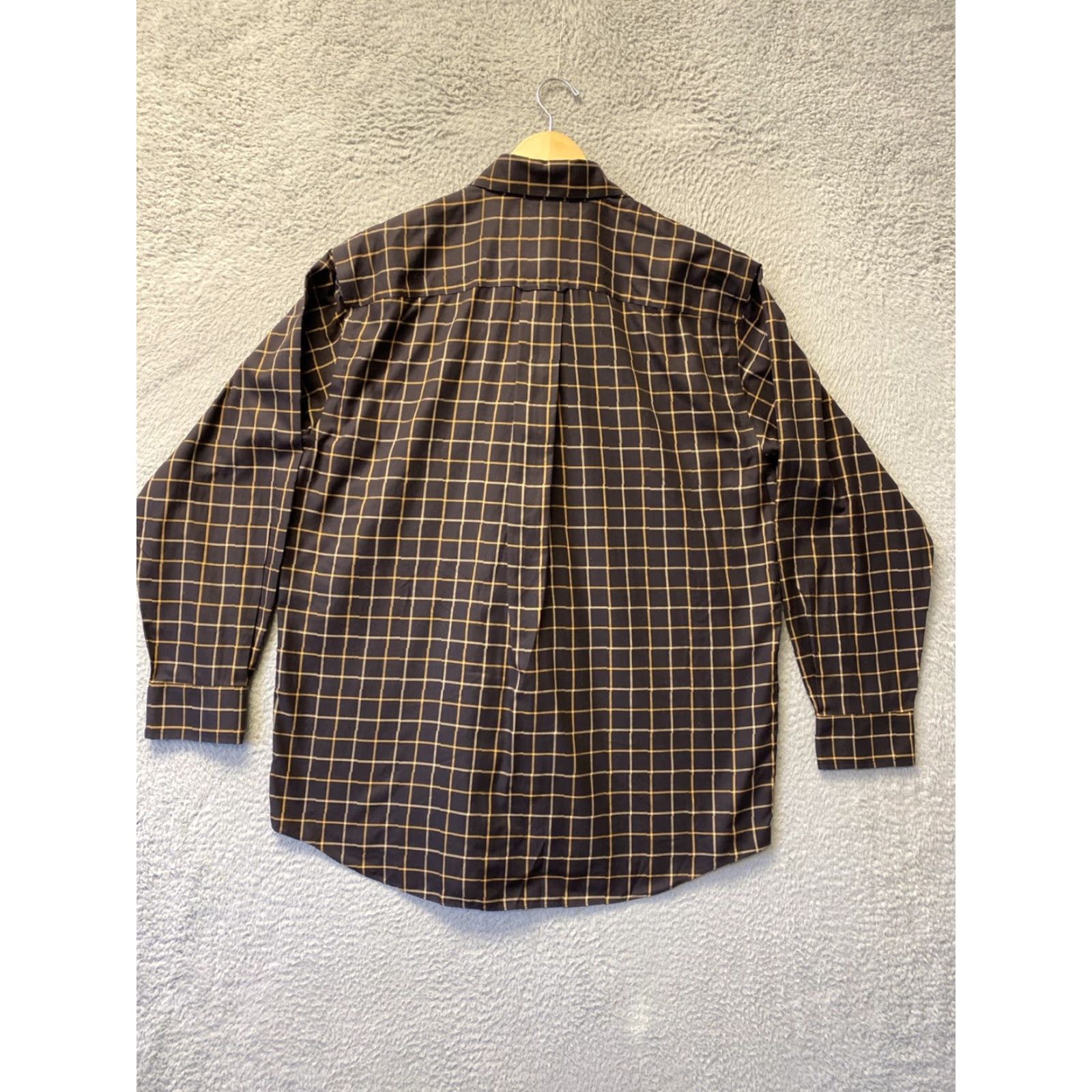 Orvis VINTAGE Orvis Men’s Button Shirt Large Brown Check Casual Workwear Fall Winter Cotton Mens Size US L / EU 52-54 / 3 - 7 Thumbnail