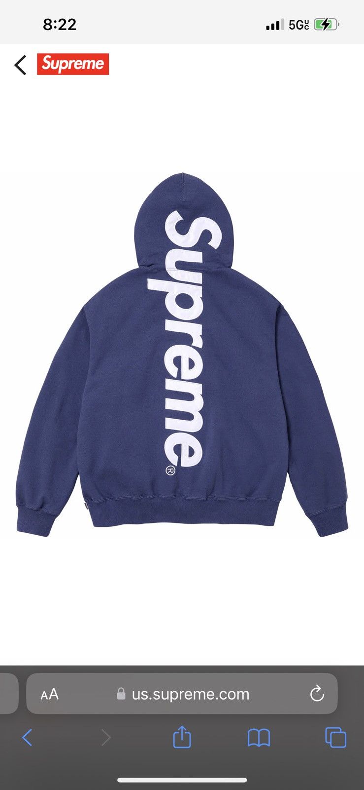 Supreme satin logo hoodie online